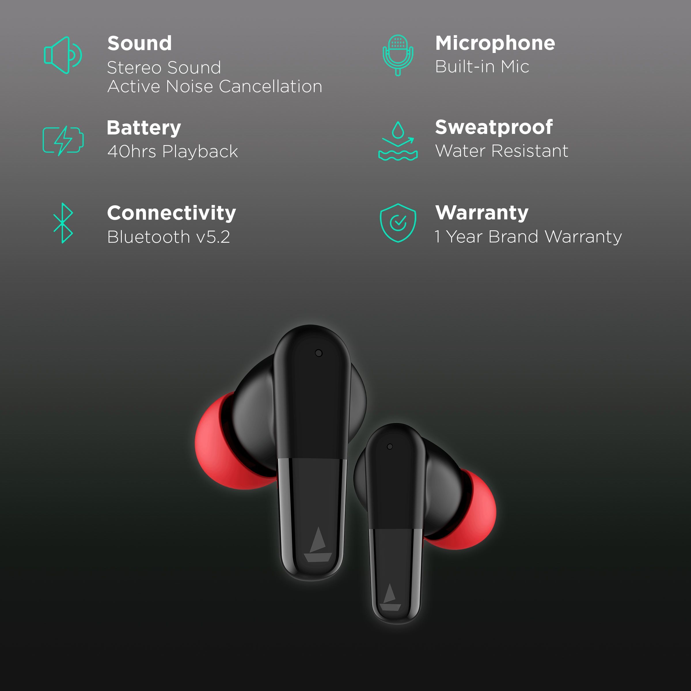 boAt Airdopes 341 ANC TWS Earbuds with Active Noise Cancellation (IPX5 Water Resistant, ENx Technology, Black) boAt Airdopes 341 ANC TWS Earbuds with Active Noise Cancellation (IPX5 Water Resistant, ENx Technology, Black)_2