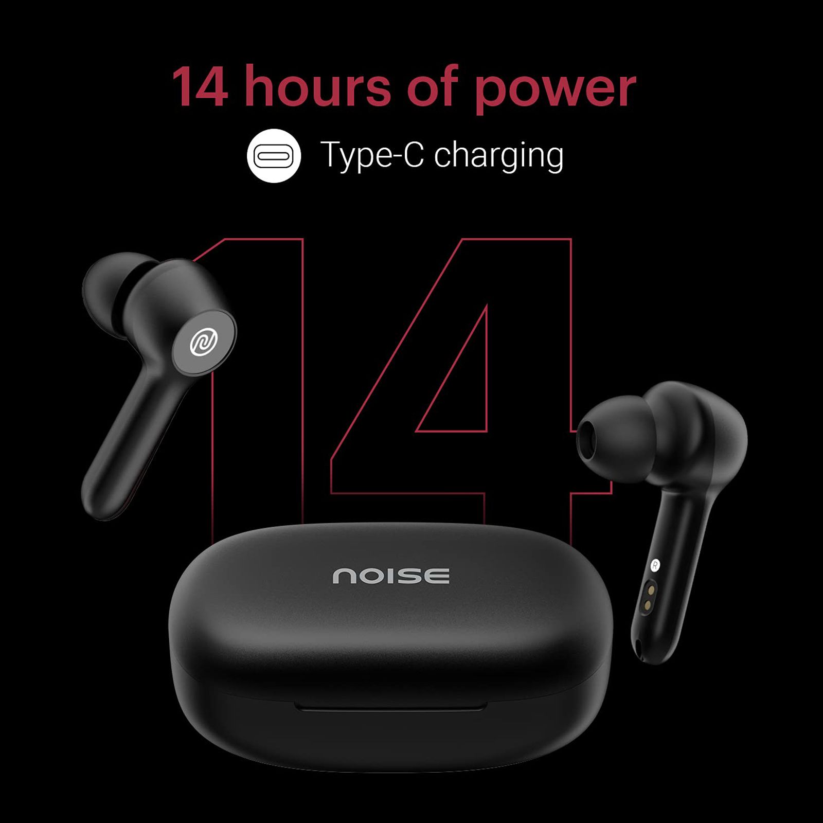 noise Buds VS201 TWS Earbuds with Noise Isolation (IPX5 Water Resistant, 6mm Driver, Charcoal Black)_8
