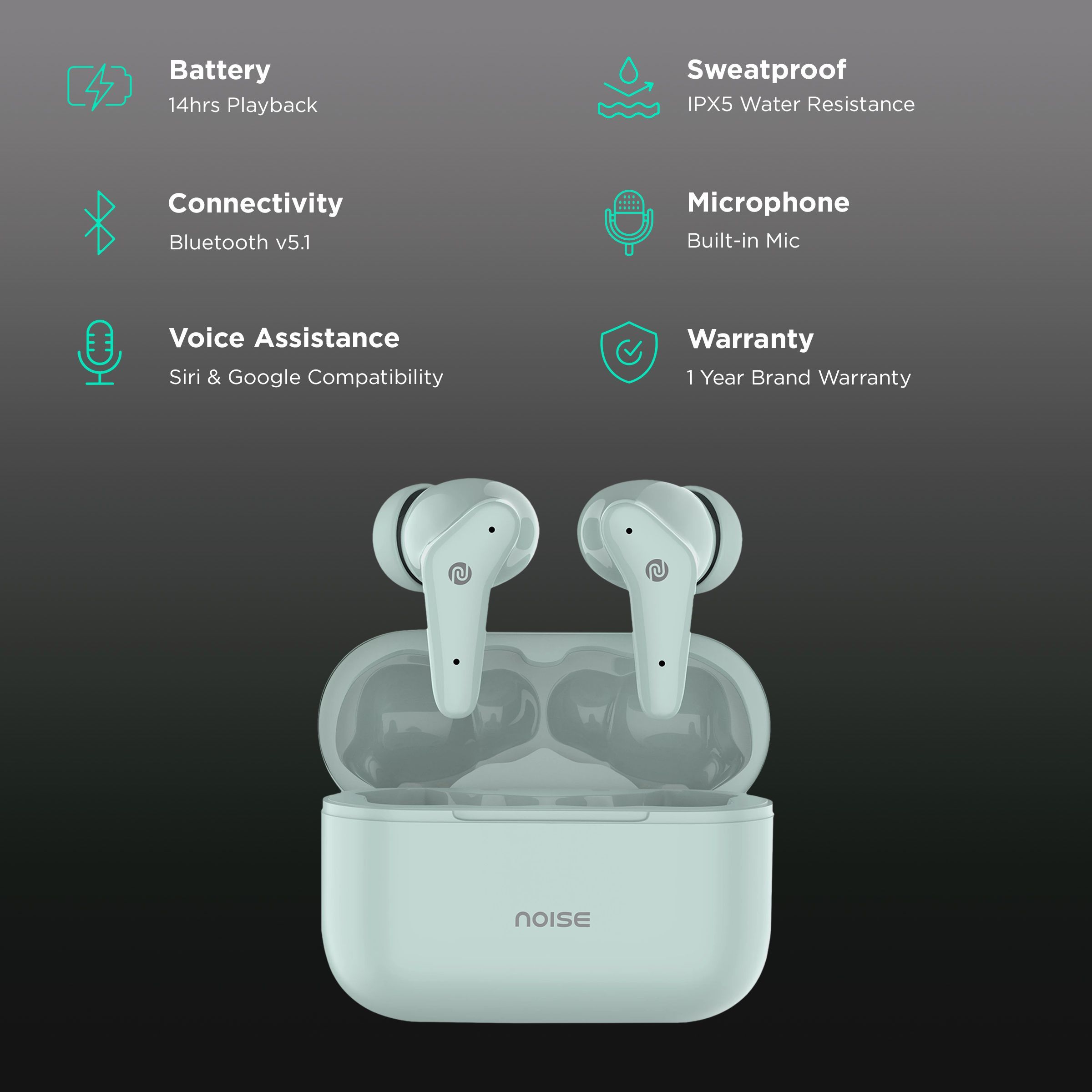 noise Buds VS102 TWS Earbuds (IPX5 Water Resistant, QuickCharge, Celeste Blue)_2