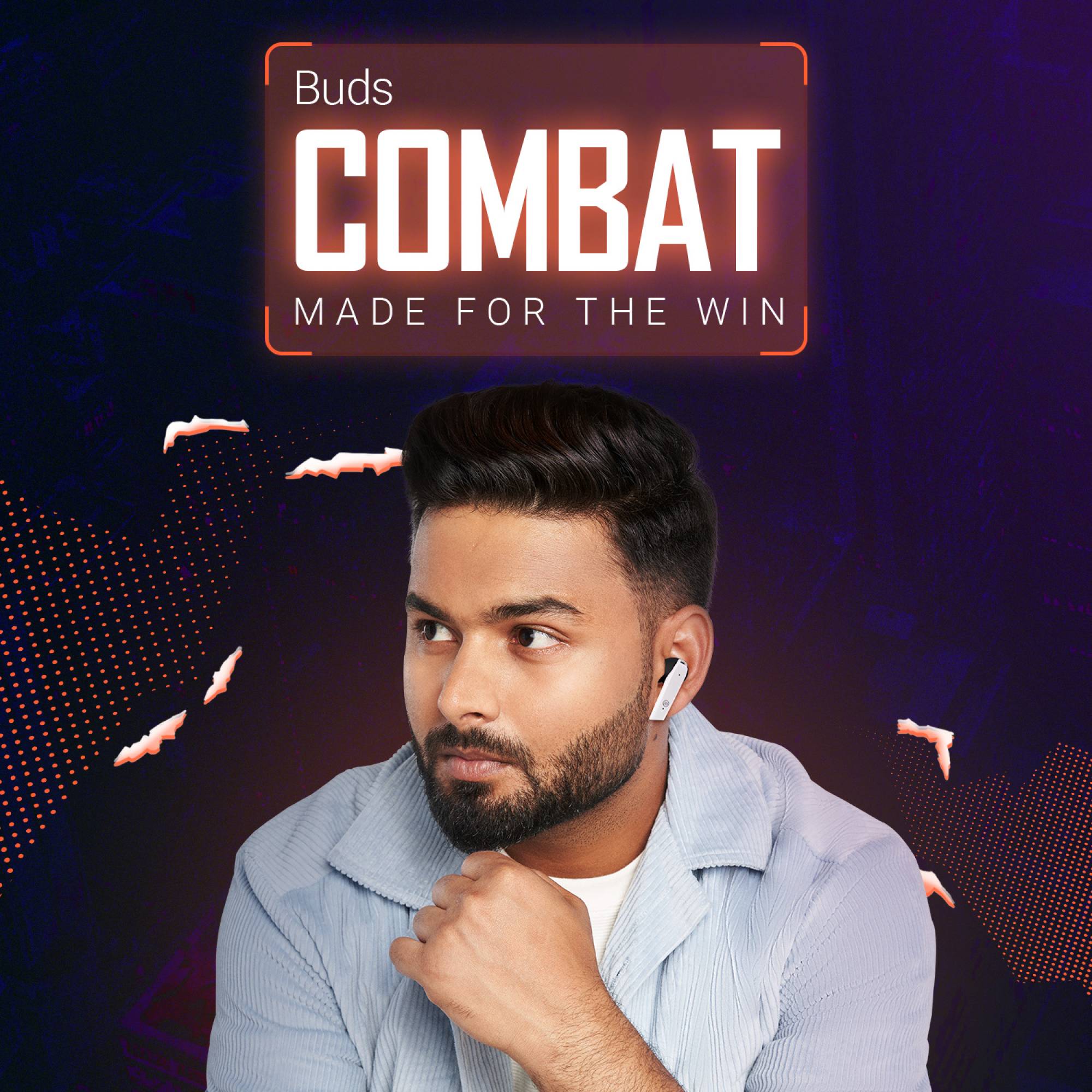 noise Buds Combat TWS Earbuds with Environmental Noise Cancellation (IPX5 Water Resistant, Insta Charge, Stealth Black)_5