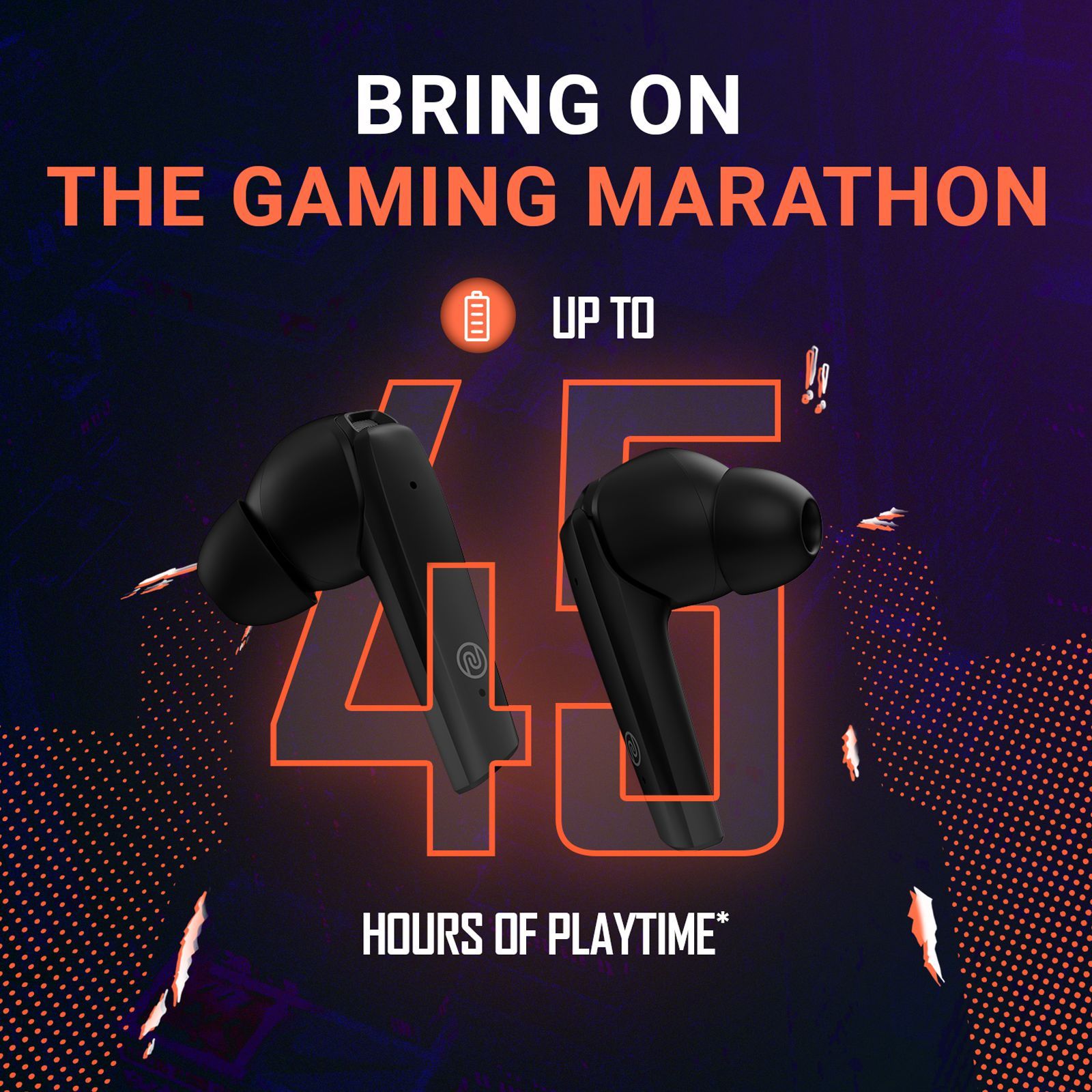 noise Buds Combat TWS Earbuds with Environmental Noise Cancellation (IPX5 Water Resistant, Insta Charge, Stealth Black)_10