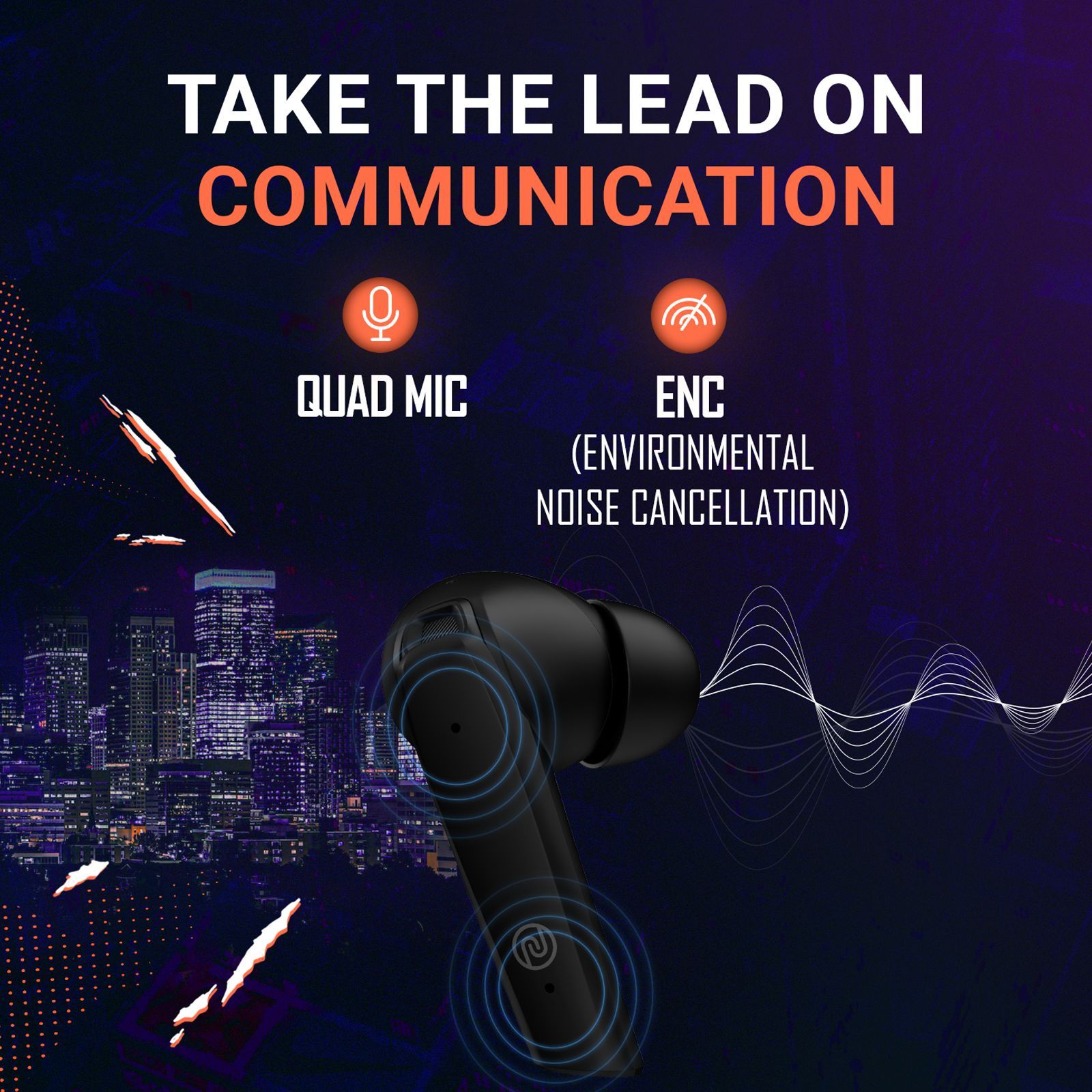 noise Buds Combat TWS Earbuds with Environmental Noise Cancellation (IPX5 Water Resistant, Insta Charge, Stealth Black)_11