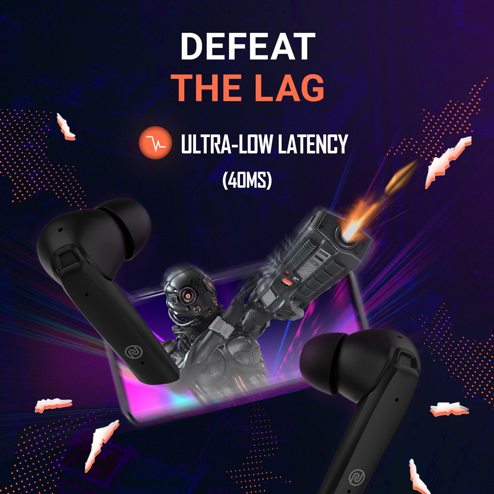 noise Buds Combat TWS Earbuds with Environmental Noise Cancellation (IPX5 Water Resistant, Insta Charge, Stealth Black)_12