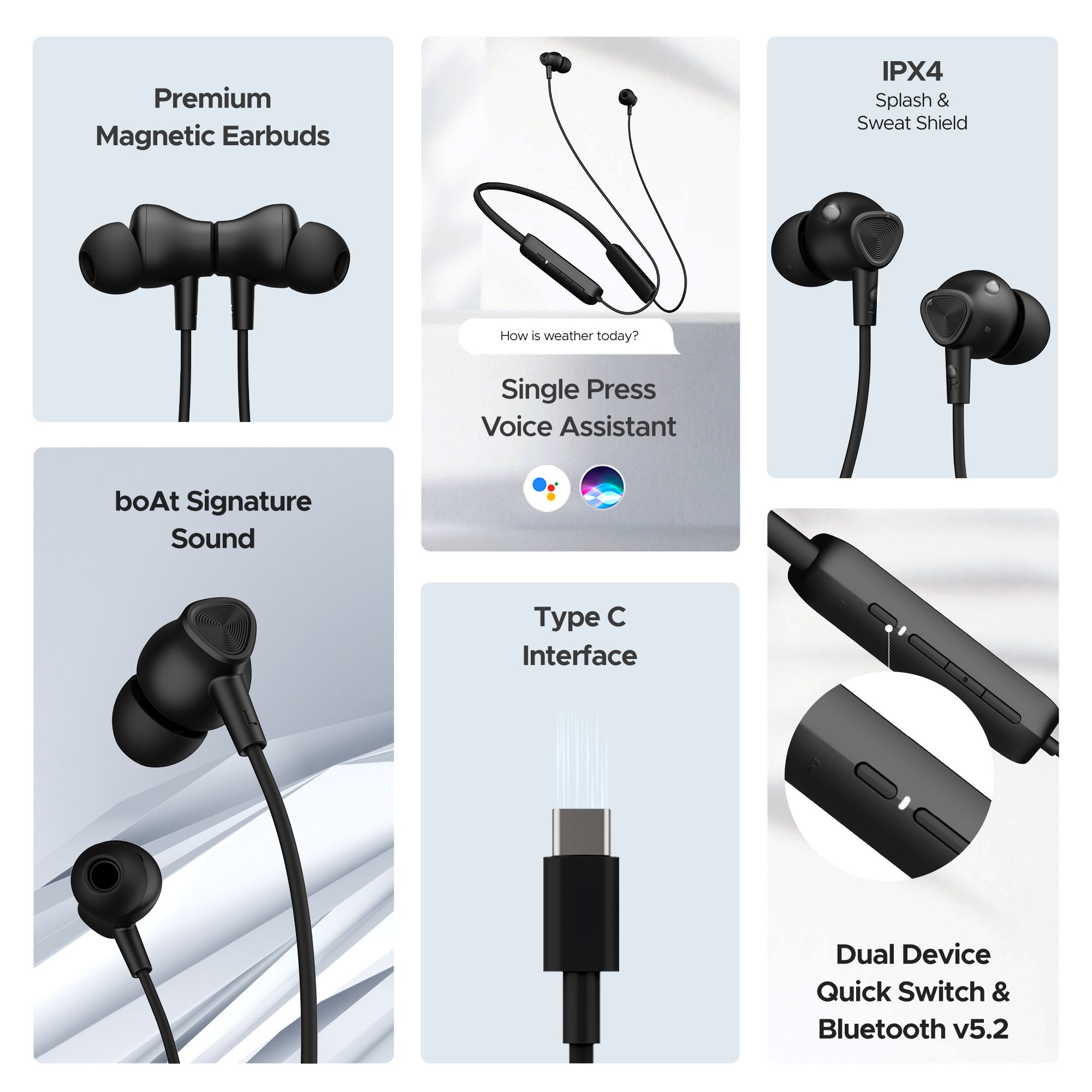 boAt Rockerz Enticer Neckband with Environmental Noise Cancellation (IPX4 Splash & Sweat Resistant, Beast Mode, Phantom Black)_6