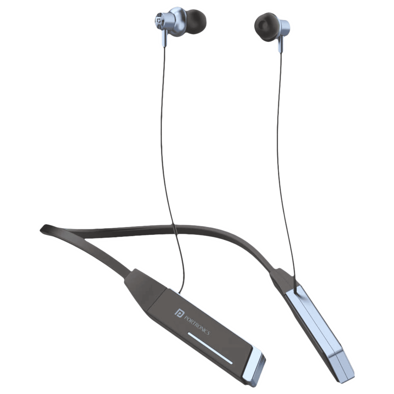 PORTRONICS Harmonics Z2 POR 1721 Neckband with Environmental Noise Cancellation (HD Stereo Bass, Sky Blue) PORTRONICS Harmonics Z2 POR 1721 Neckband with Environmental Noise Cancellation (HD Stereo Bass, Sky Blue)_1