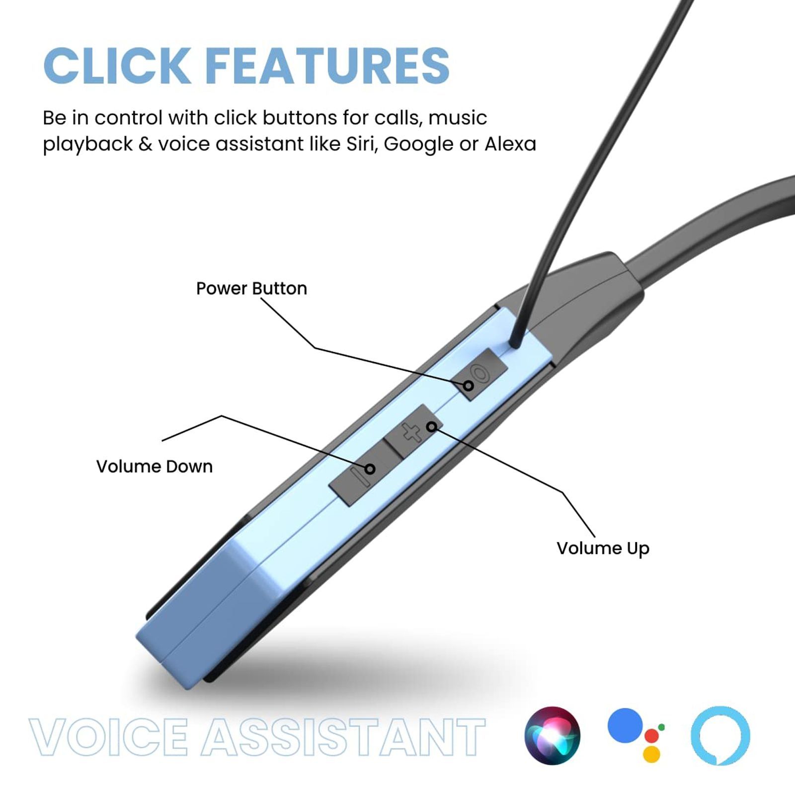 PORTRONICS Harmonics Z2 POR 1721 Neckband with Environmental Noise Cancellation (HD Stereo Bass, Sky Blue) PORTRONICS Harmonics Z2 POR 1721 Neckband with Environmental Noise Cancellation (HD Stereo Bass, Sky Blue)_5