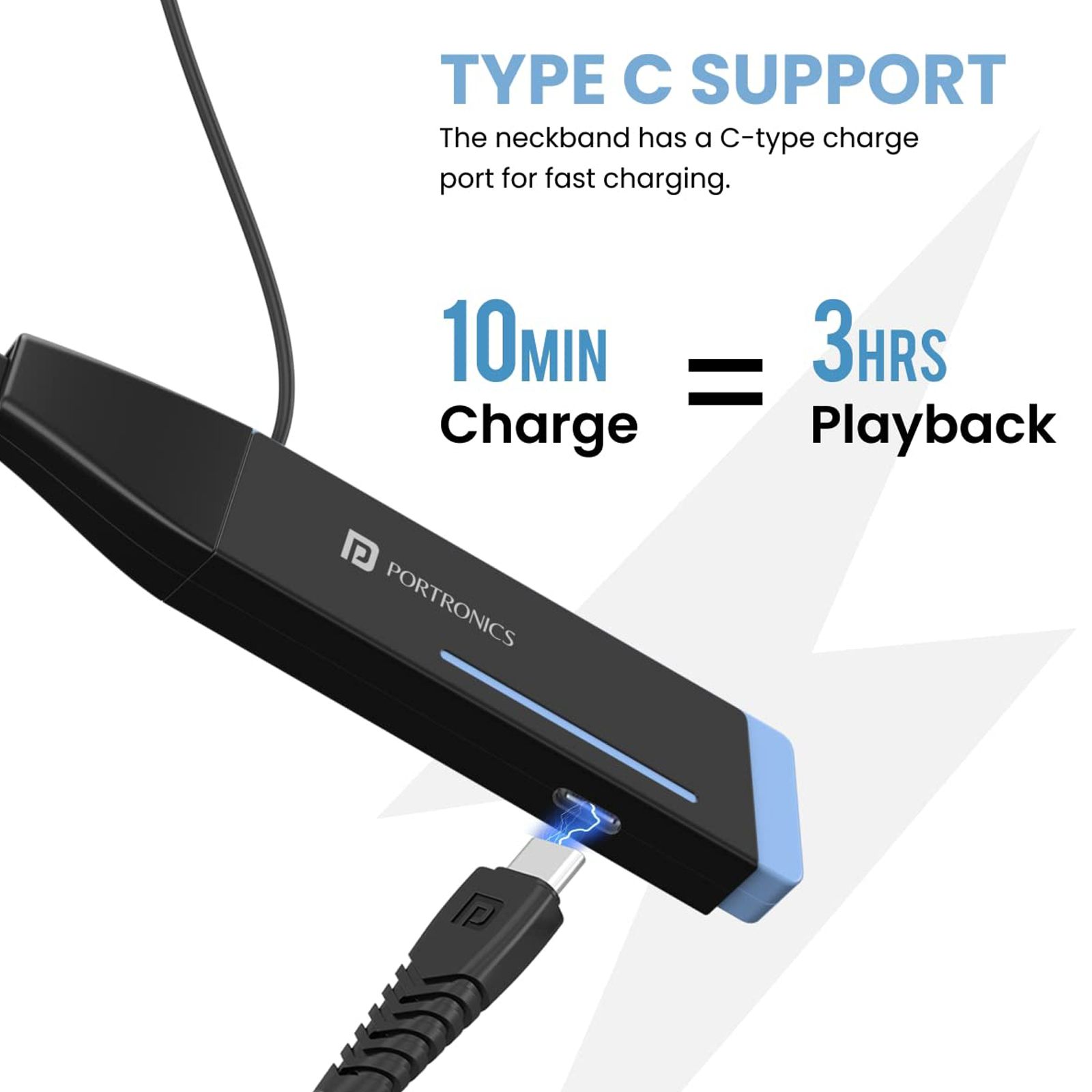 PORTRONICS Harmonics Z2 POR 1721 Neckband with Environmental Noise Cancellation (HD Stereo Bass, Sky Blue) PORTRONICS Harmonics Z2 POR 1721 Neckband with Environmental Noise Cancellation (HD Stereo Bass, Sky Blue)_6
