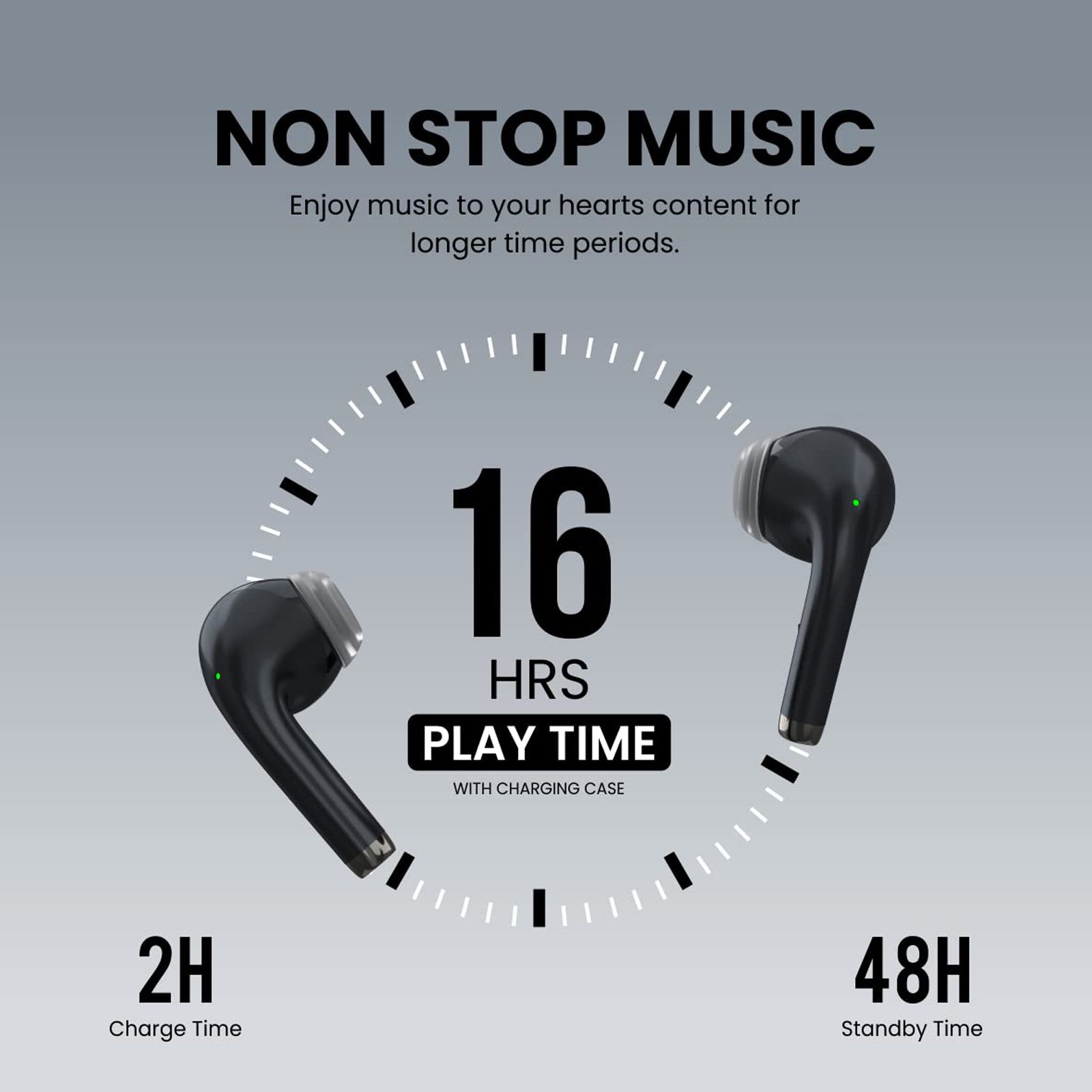 PORTRONICS Harmonics Twins S4 TWS Earbuds (IPX4 Splash Resistant, Upto 16 Hours Playback, Black) PORTRONICS Harmonics Twins S4 TWS Earbuds (IPX4 Splash Resistant, Upto 16 Hours Playback, Black)_5