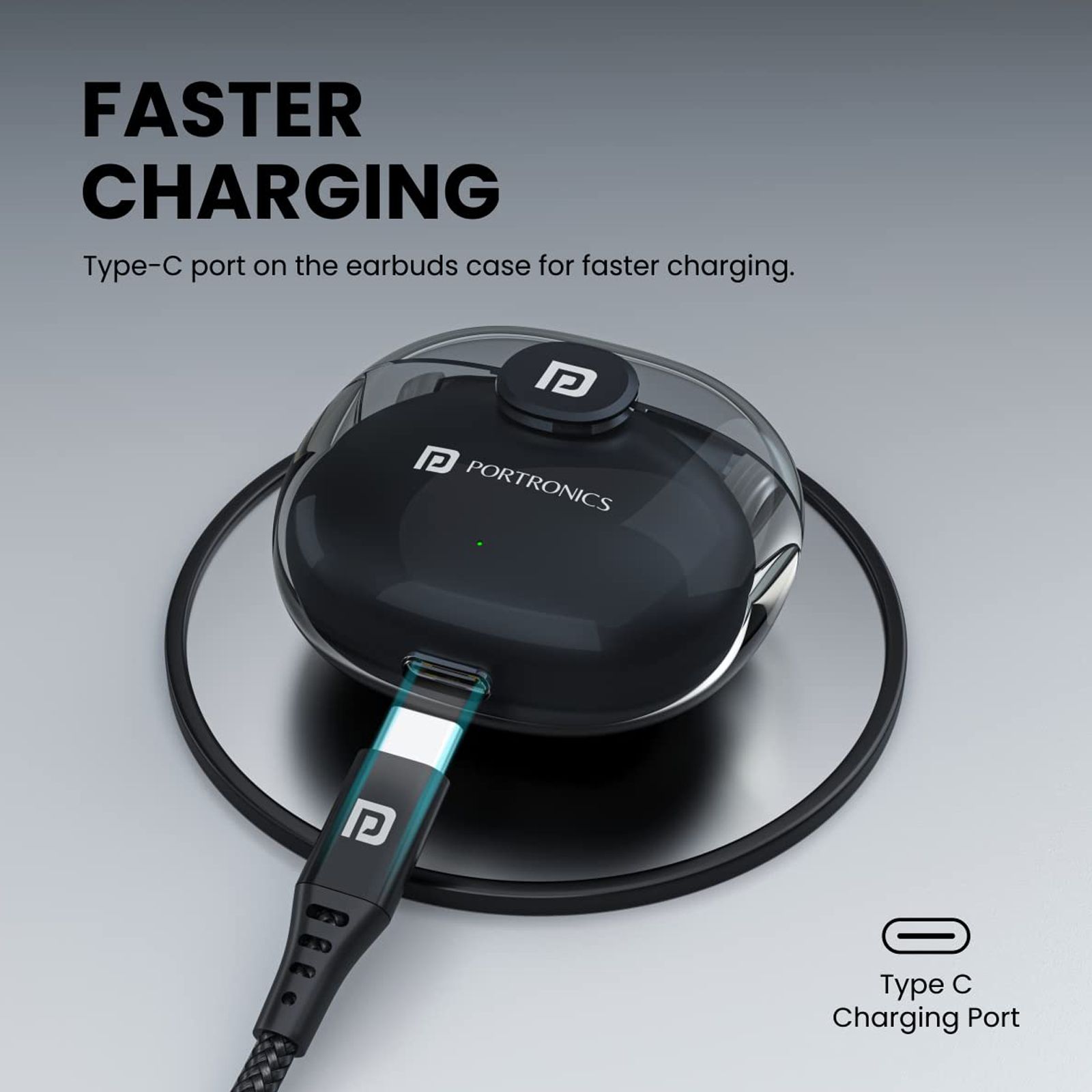 PORTRONICS Harmonics Twins S4 TWS Earbuds (IPX4 Splash Resistant, Upto 16 Hours Playback, Black) PORTRONICS Harmonics Twins S4 TWS Earbuds (IPX4 Splash Resistant, Upto 16 Hours Playback, Black)_8