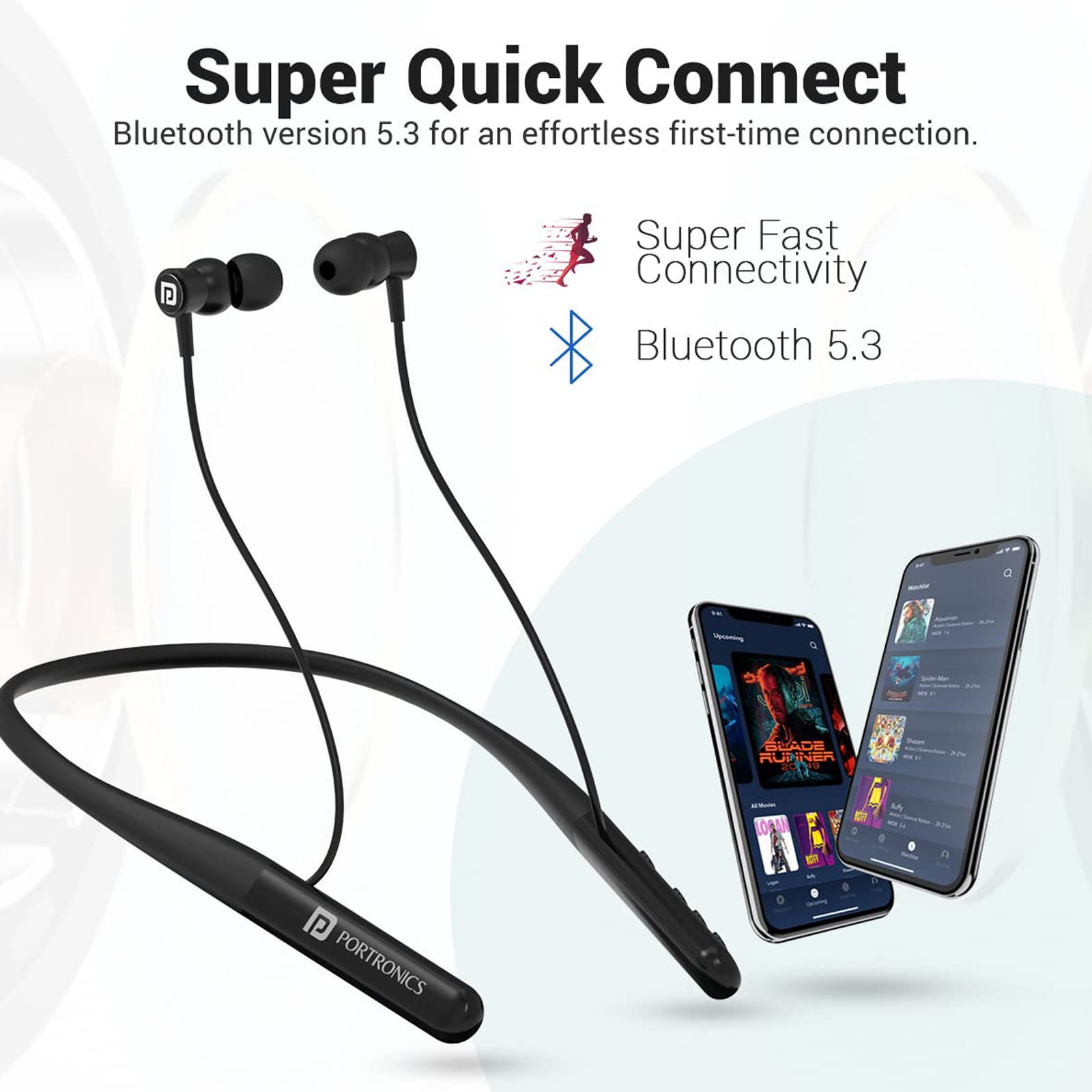 PORTRONICS Harmonics Z4 Neckband (IPX4 Water Resistant, Game Mode, Black) PORTRONICS Harmonics Z4 Neckband (IPX4 Water Resistant, Game Mode, Black)_5