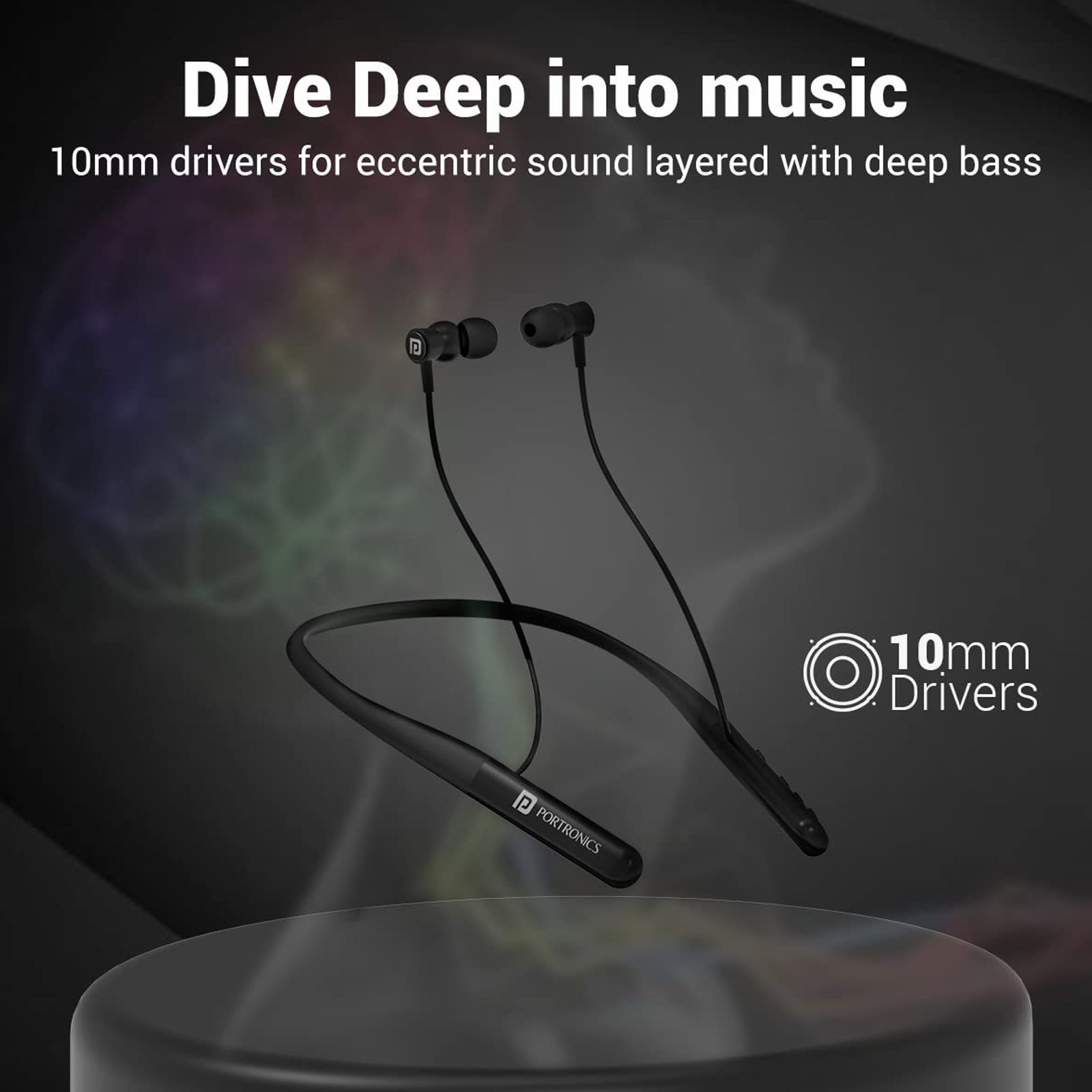 PORTRONICS Harmonics Z4 Neckband (IPX4 Water Resistant, Game Mode, Black) PORTRONICS Harmonics Z4 Neckband (IPX4 Water Resistant, Game Mode, Black)_10