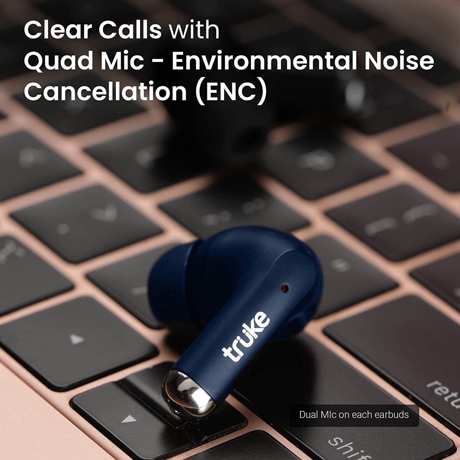 truke Buds A1 F61 TWS Earbuds with Active Noise Cancellation (IPX4 Water Resistant, Fast Charging, Blue)_7