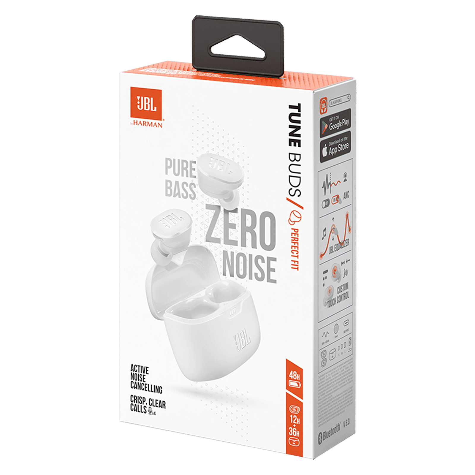 JBL Tune Buds JBLTBUDSWHT TWS Earbuds with Active Noise Cancellation (IP54 Water Resistance, Pure Bass Sound, White)_13