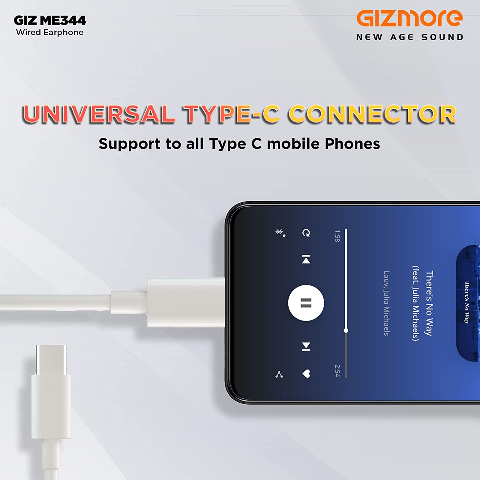 GIZmore ME344 Wired Earphone with Mic (In Ear, White)_6