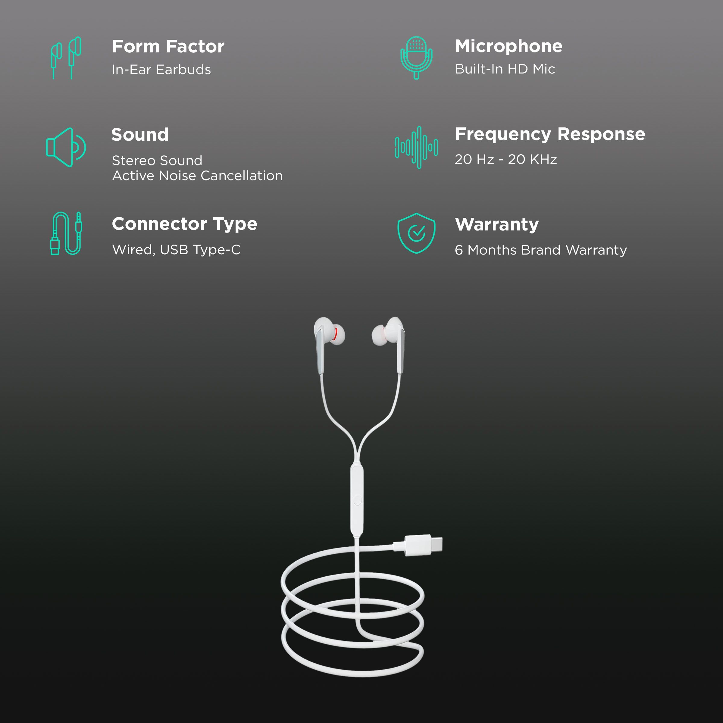 GIZmore ME344 Wired Earphone with Mic (In Ear, White)_2