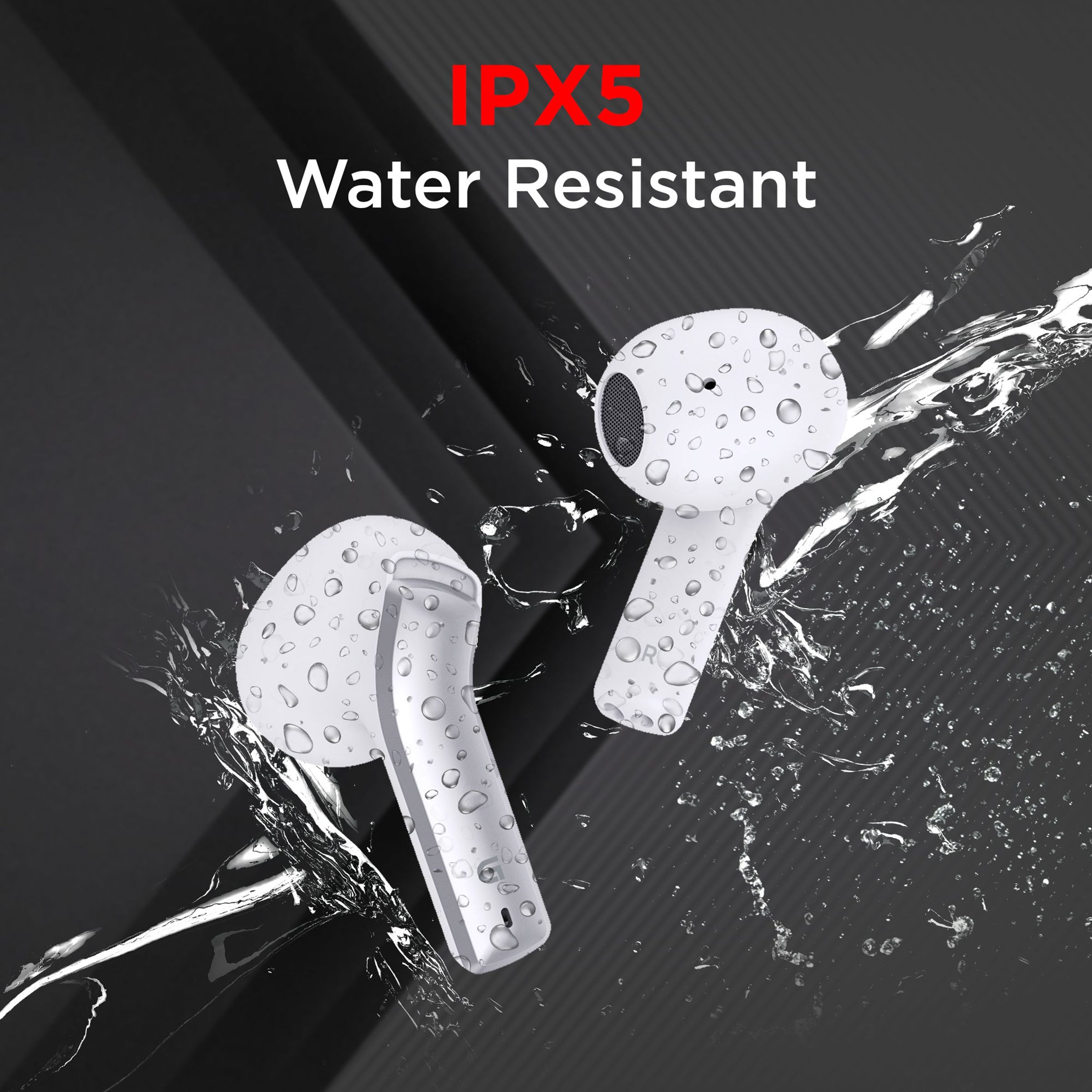 GIZmore Gizbud 809P TWS Earbuds with Environmental Noise Cancellation (Water Resistant, Immersive Bass, White) GIZmore Gizbud 809P TWS Earbuds with Environmental Noise Cancellation (Water Resistant, Immersive Bass, White)_4