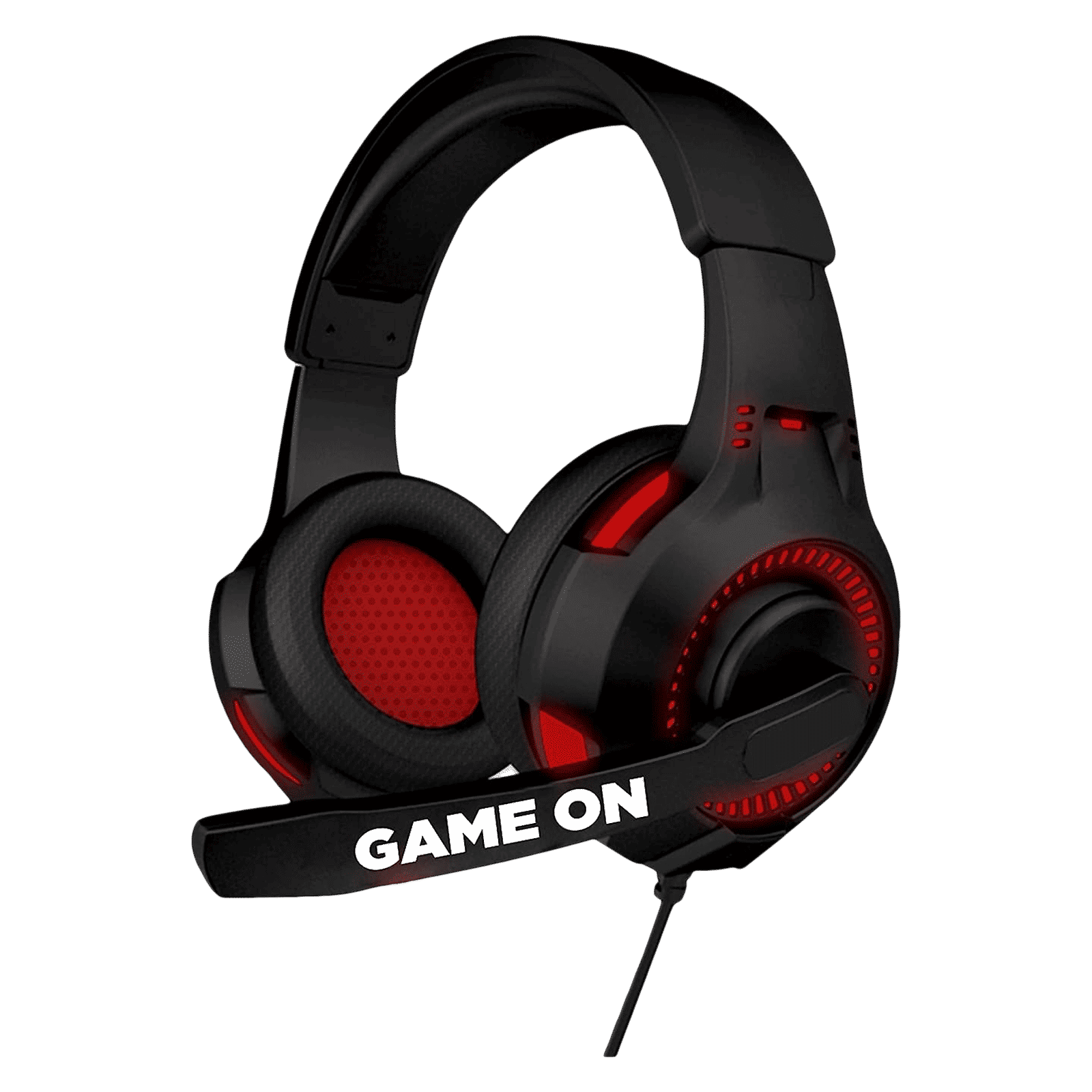 Nu Republic Dread EVO Wired Gaming Headset with Mic (50mm Dynamic Drivers, On-Ear, Red)_1
