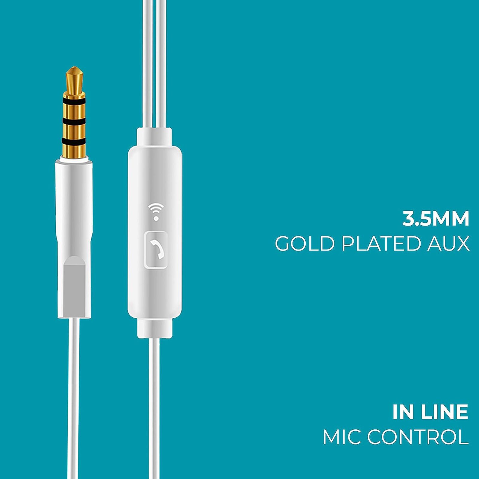 Foxin Bass PRO B1 FOXEAR0013 Wired Earphone with Mic (In Ear, White)_3