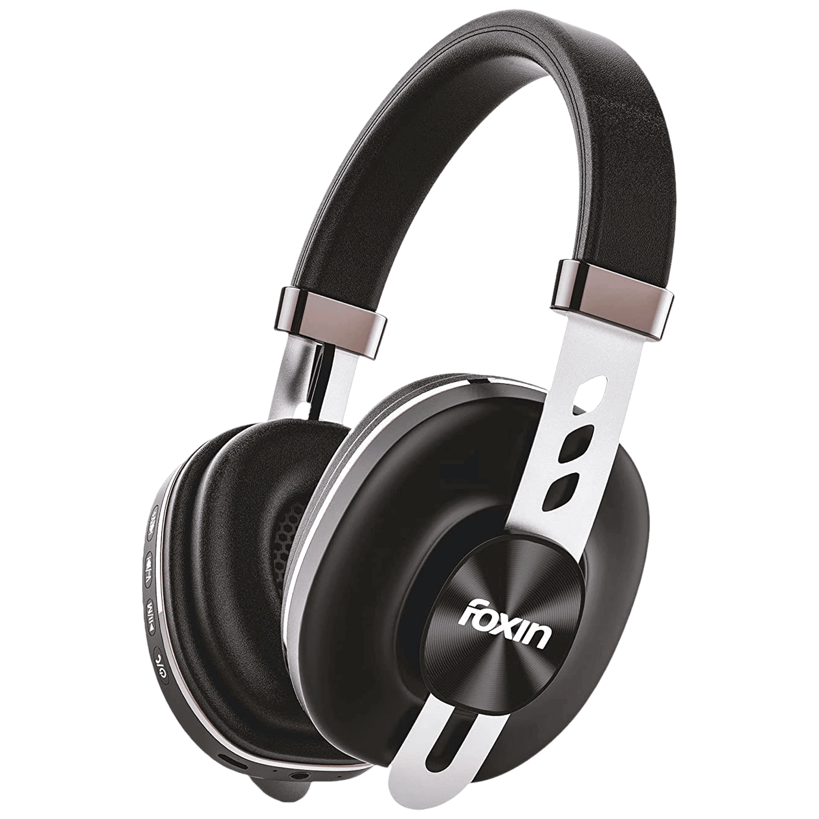 Foxin Supreme 325 FOXHED0138 Bluetooth Headphone with Mic (Google Assistant Enabled, Over Ear, Black and Brown) Foxin Supreme 325 FOXHED0138 Bluetooth Headphone with Mic (Google Assistant Enabled, Over Ear, Black and Brown)_1