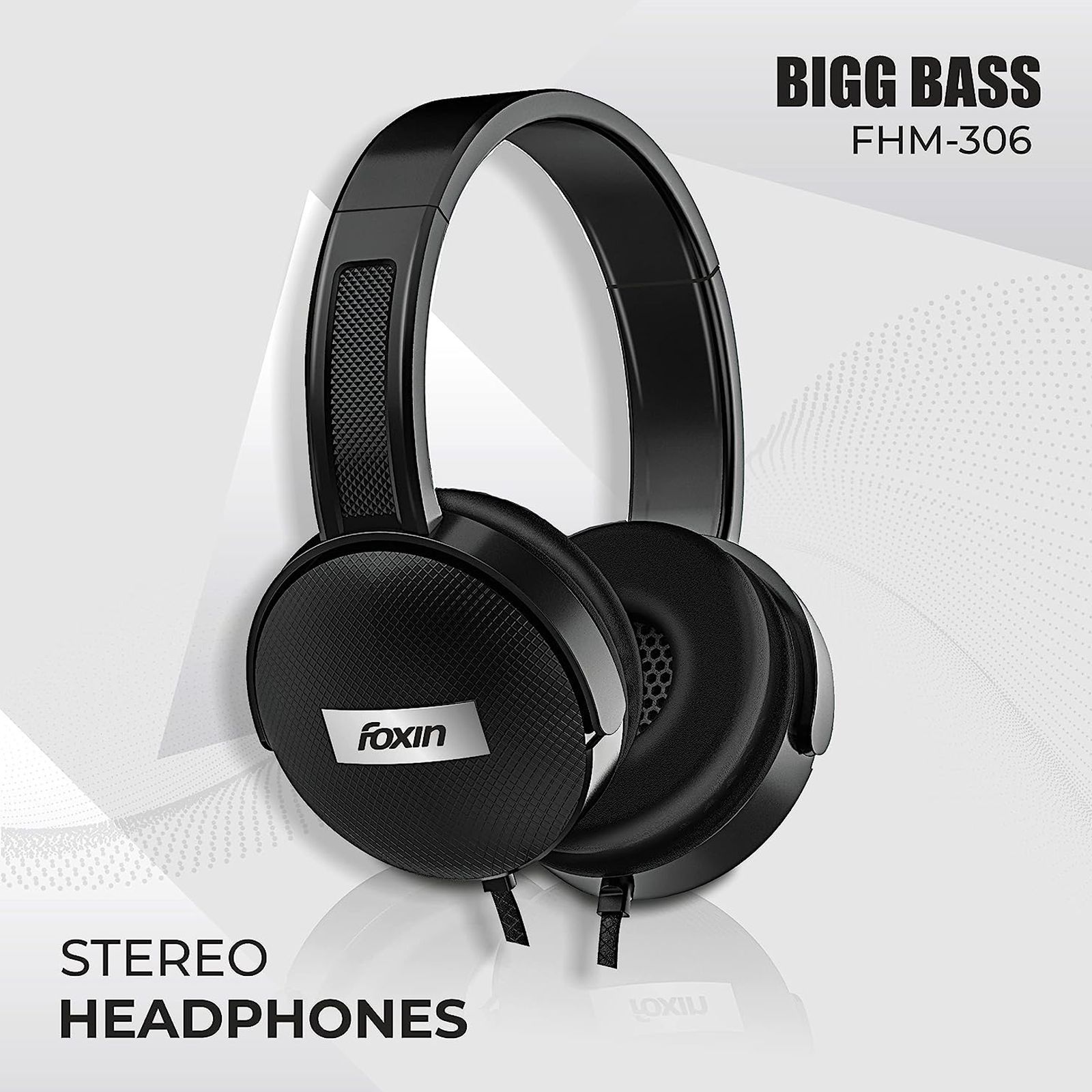 Foxin FHM-306 FOXHED0120 Wired Headphone with Mic (Over-Ear, Black)_6
