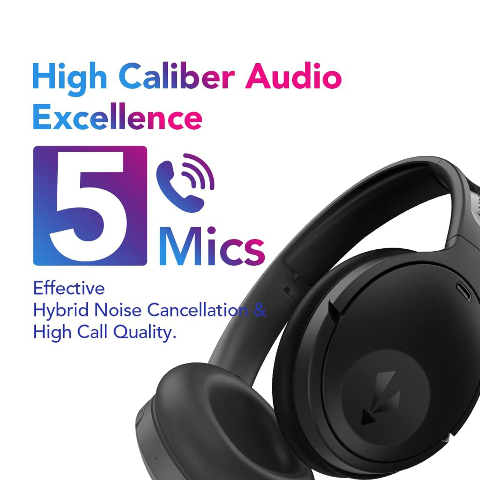 MadRabbit 8059 Bluetooth Headphone with Mic (Fast Charging, Over Ear, Black) MadRabbit 8059 Bluetooth Headphone with Mic (Fast Charging, Over Ear, Black)_7