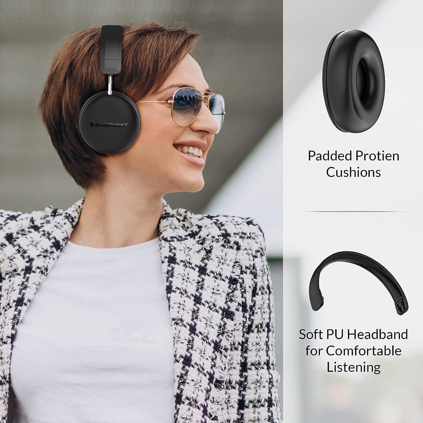 Blaupunkt BH51 Bluetooth Headphone with Mic (HD Sound, On Ear, Black)_8