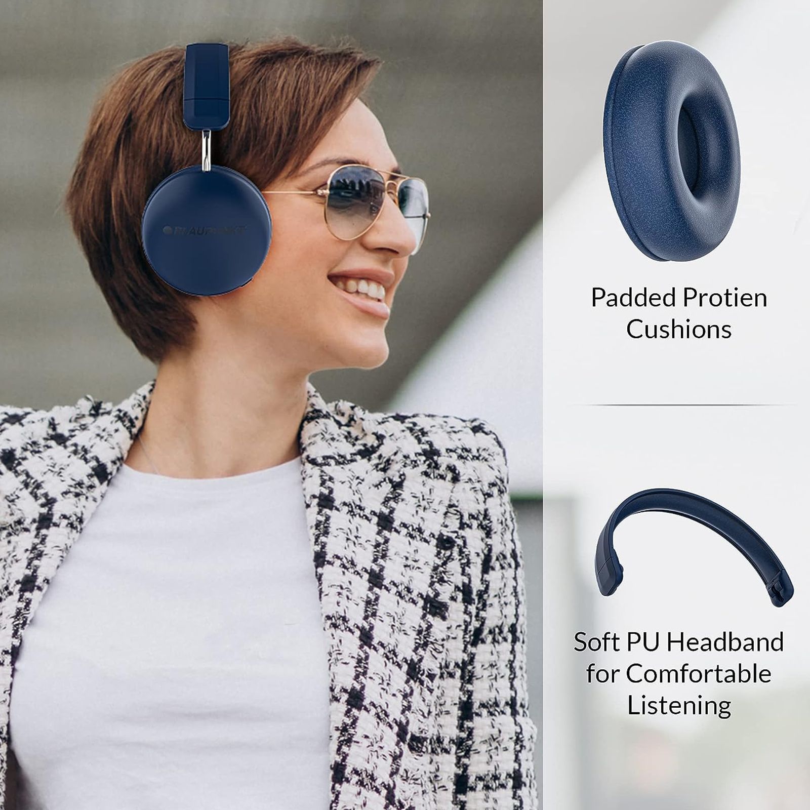 Blaupunkt BH51 Bluetooth Headphone with Mic (HD Sound, On Ear, Blue) Blaupunkt BH51 Bluetooth Headphone with Mic (HD Sound, On Ear, Blue)_8