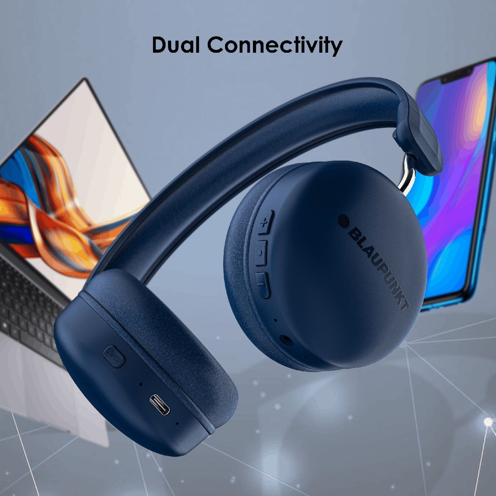 Blaupunkt BH51 Bluetooth Headphone with Mic (HD Sound, On Ear, Blue) Blaupunkt BH51 Bluetooth Headphone with Mic (HD Sound, On Ear, Blue)_9