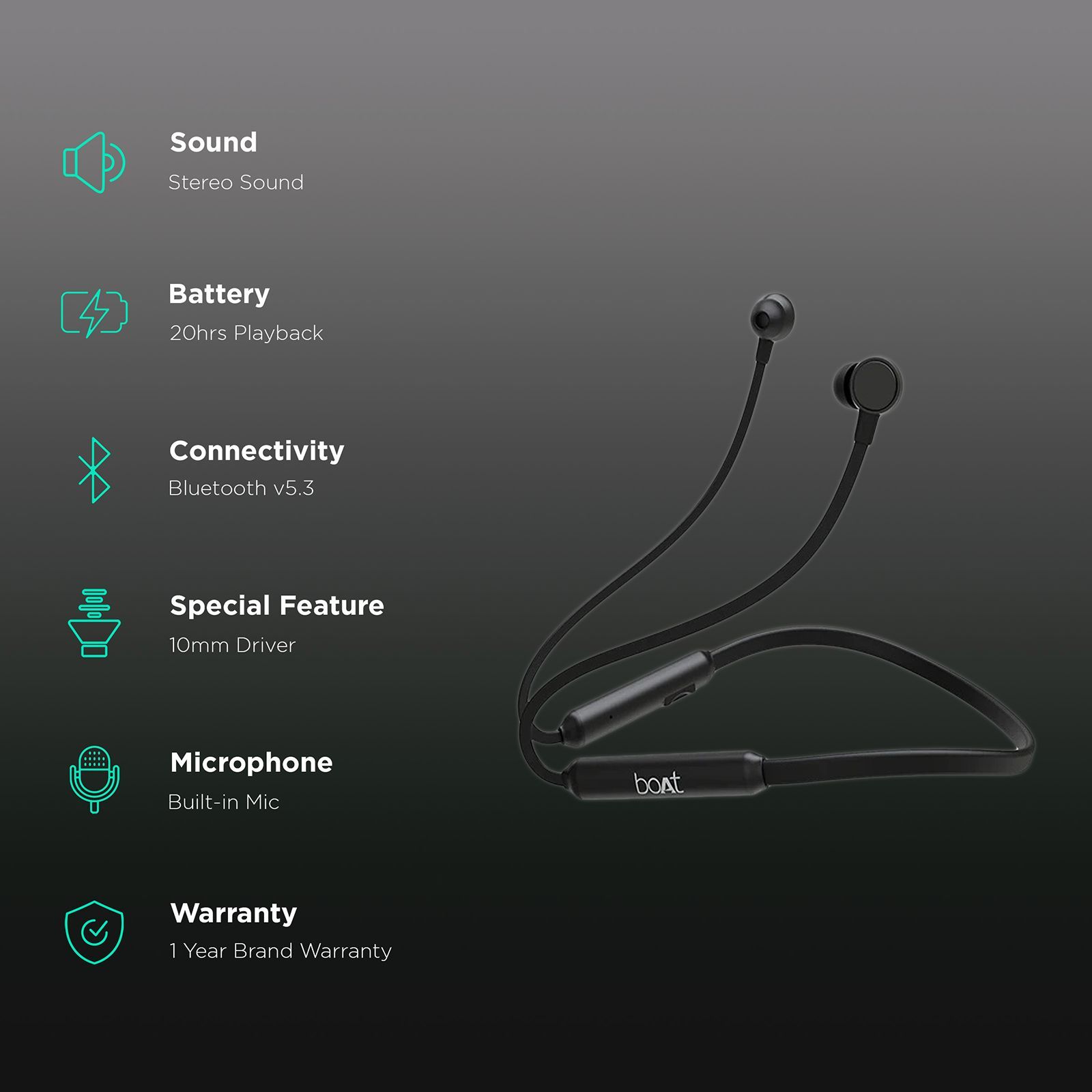 boAt Rockerz 103 Pro Neckband with Environmental Noise Cancellation (IPX4 Water Resistant, ASAP Charge, Fusion Black)_2