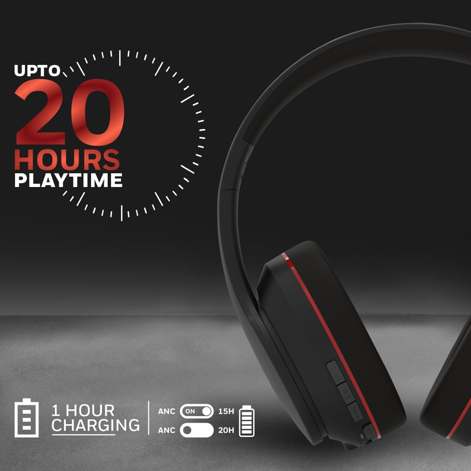 Honeywell Trueno U10 Bluetooth Headphone with Mic (Google Assistant Enabled, Over Ear, Grey) Honeywell Trueno U10 Bluetooth Headphone with Mic (Google Assistant Enabled, Over Ear, Grey)_3