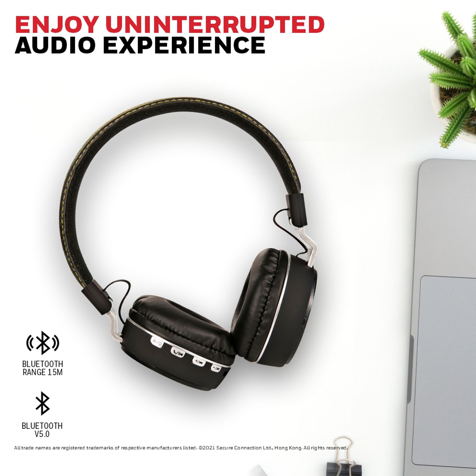 Honeywell Moxie V10 Bluetooth Headphone with Mic (Google Assistant Enabled, Over Ear, Black)_7