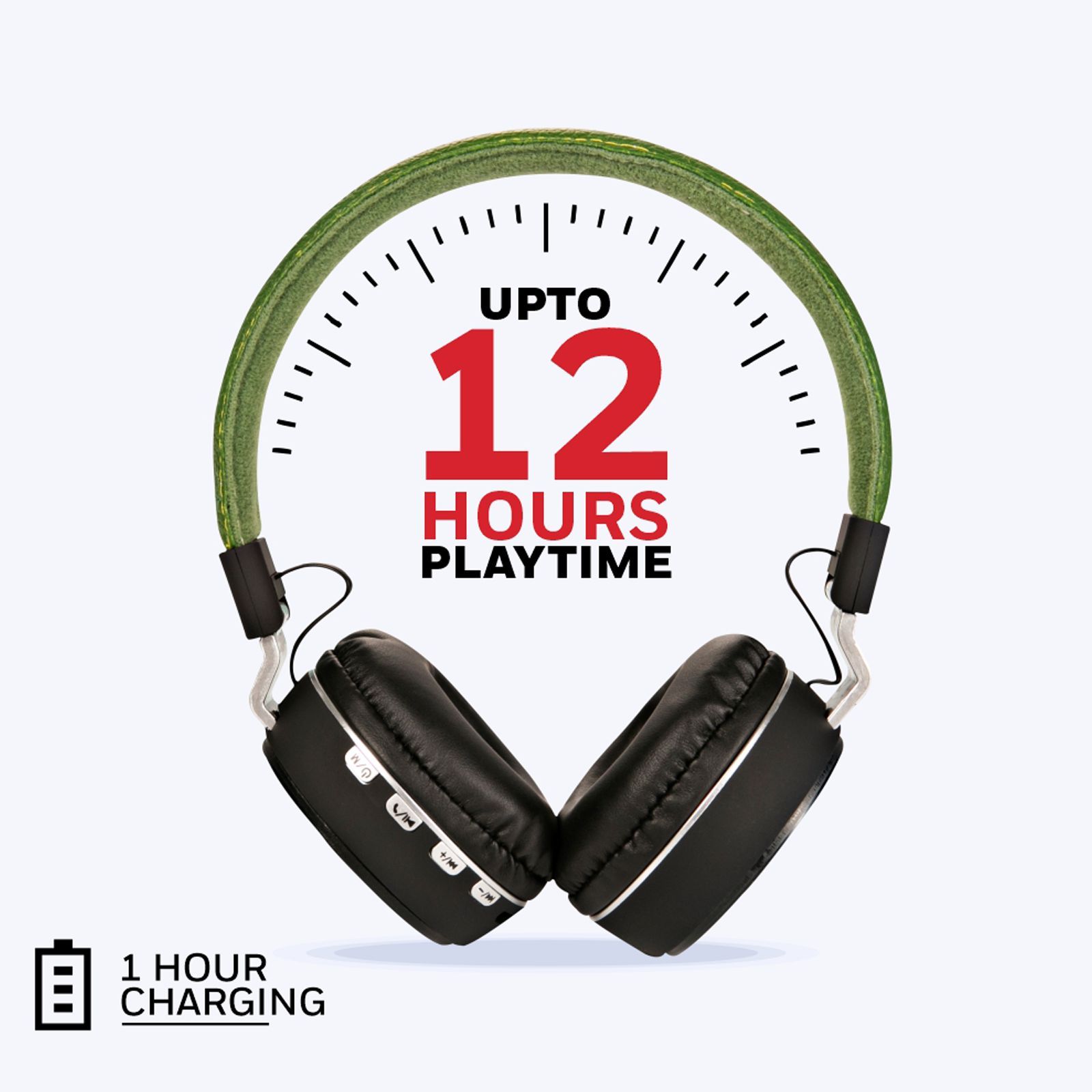 Honeywell Moxie V10 Bluetooth Headphone with Mic (Google Assistant Enabled, Over Ear, Olive Green)_3