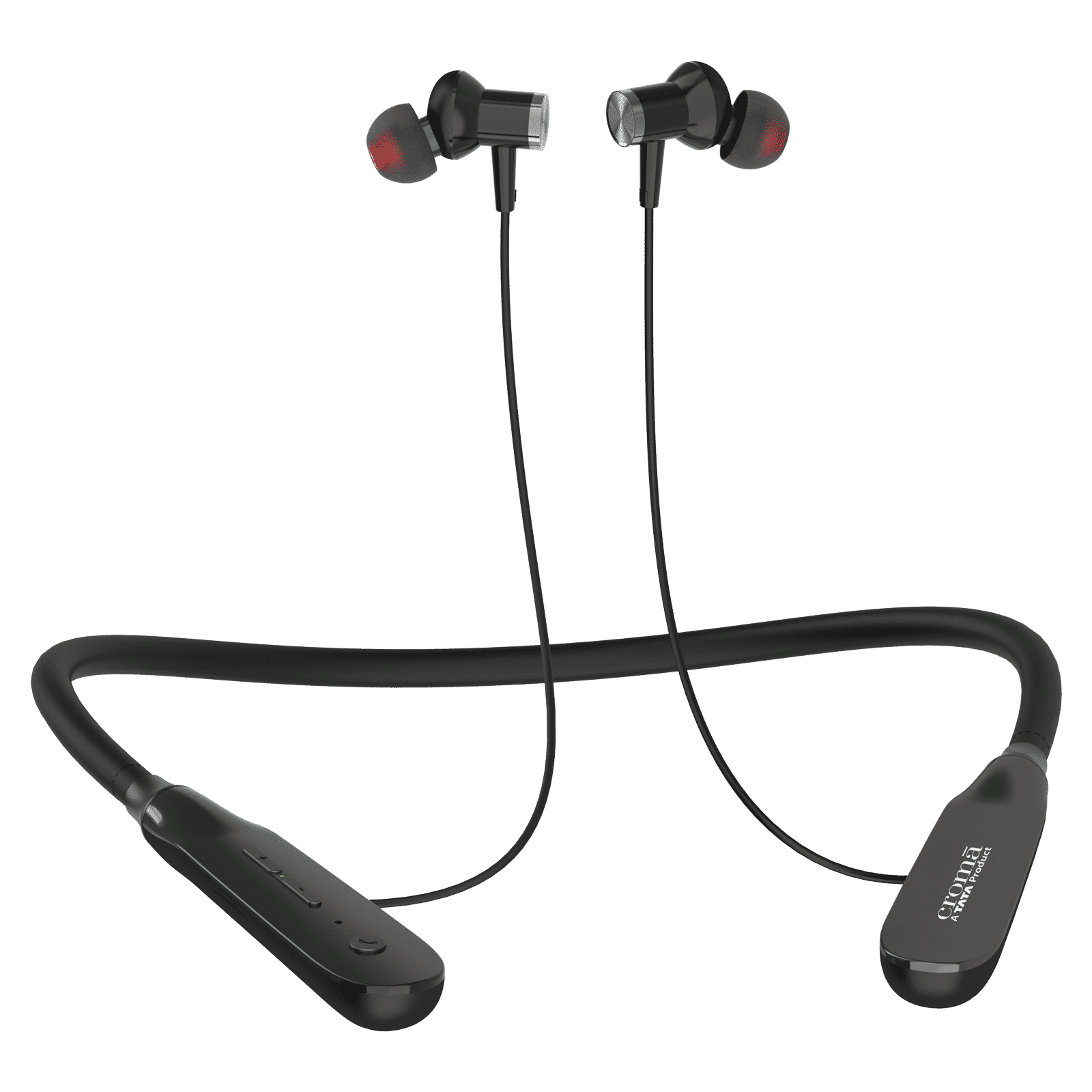 Croma CRSE020EPA0302 Neckband with Environmental Noise Cancellation (IPX4 Water Resistant, 20 Hours Playback, Black)_1
