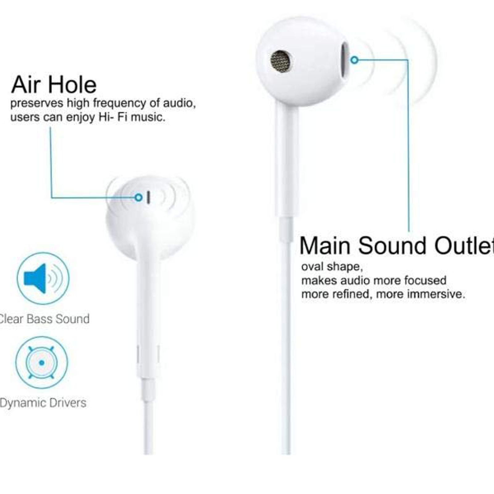 PORTRONICS Conch Beta Wired Earphone with Mic (In Ear, White)_6