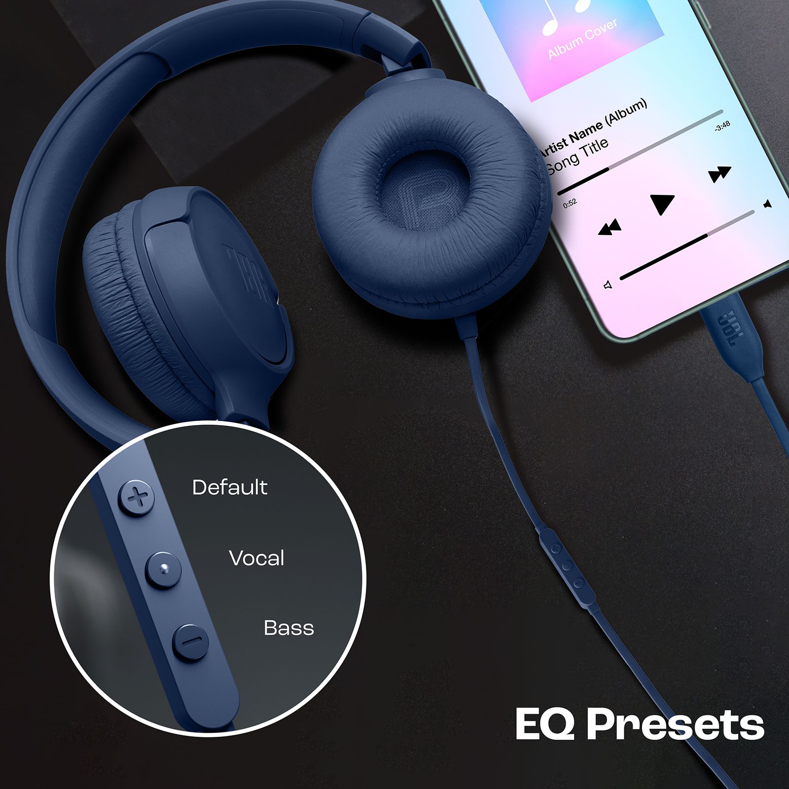 JBL Tune 520C JBLT520CBLU Wired Headphone with Mic (USB Type-C Connector, On Ear, Blue) JBL Tune 520C JBLT520CBLU Wired Headphone with Mic (USB Type-C Connector, On Ear, Blue)_14