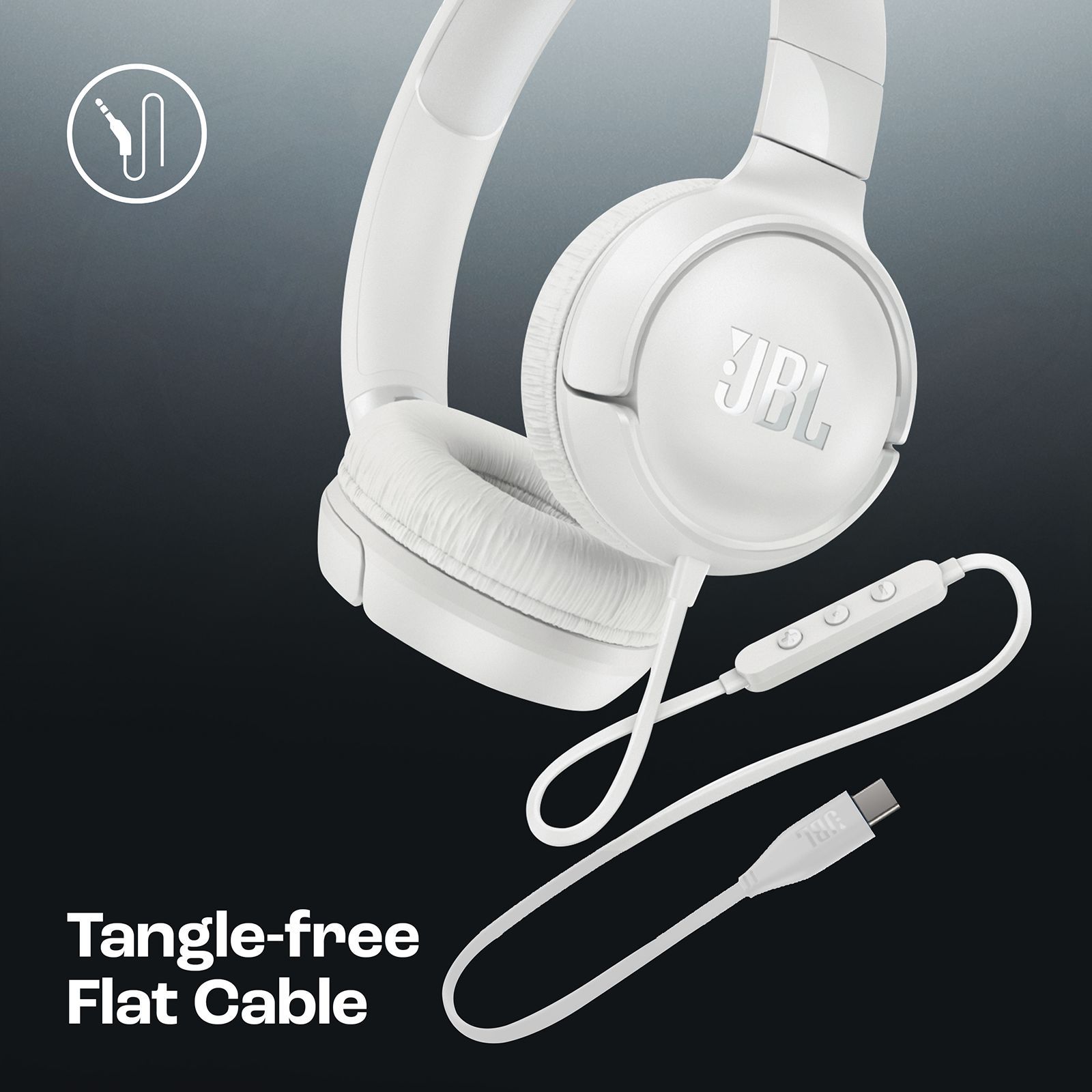 JBL Tune 520C JBLT520CWHT Wired Headphone with Mic (USB Type-C Connector, On Ear, White) JBL Tune 520C JBLT520CWHT Wired Headphone with Mic (USB Type-C Connector, On Ear, White)_4