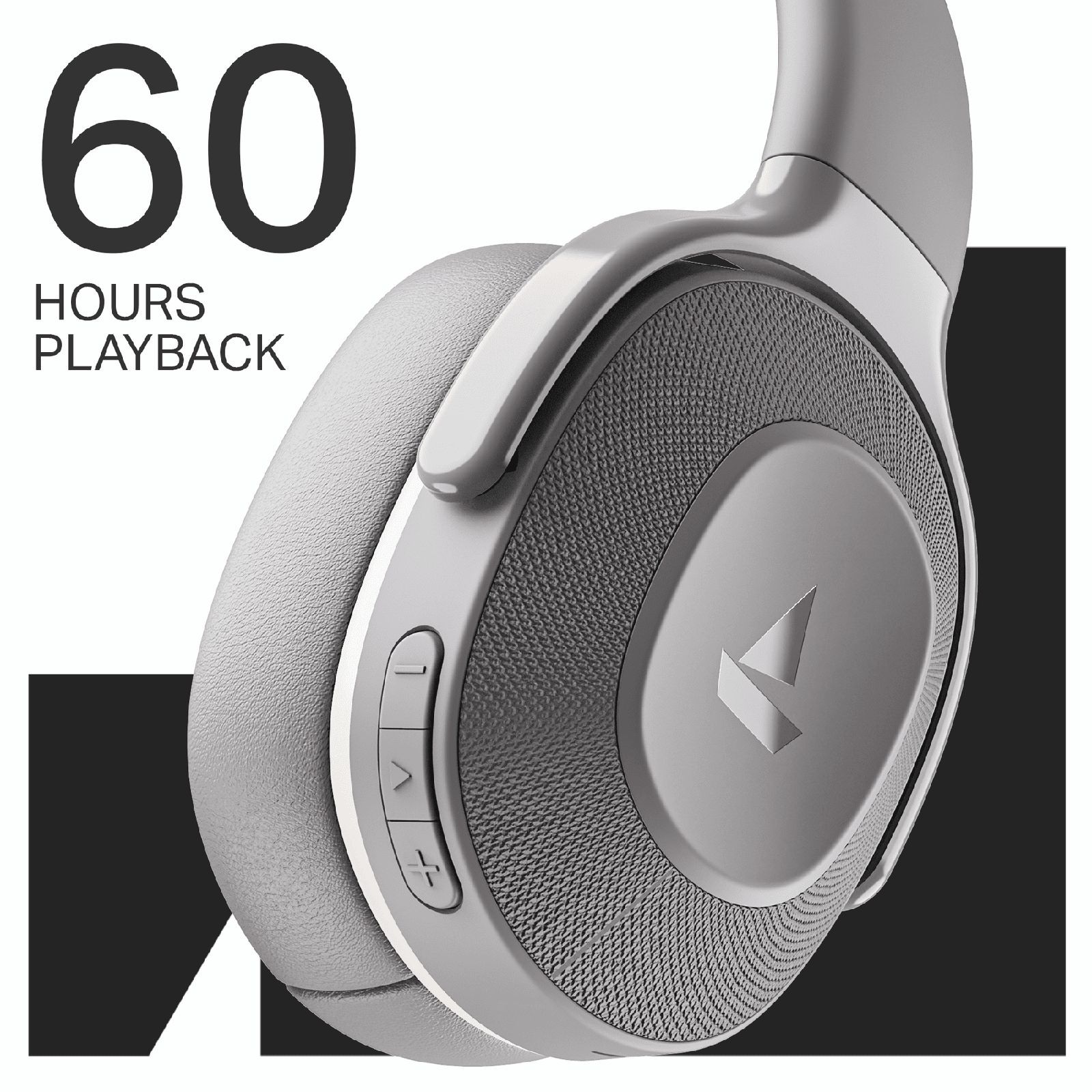 boAt Rockerz 413 Bluetooth Headphone with Mic (60 Hours Playback, Over Ear, Ash Grey)_2