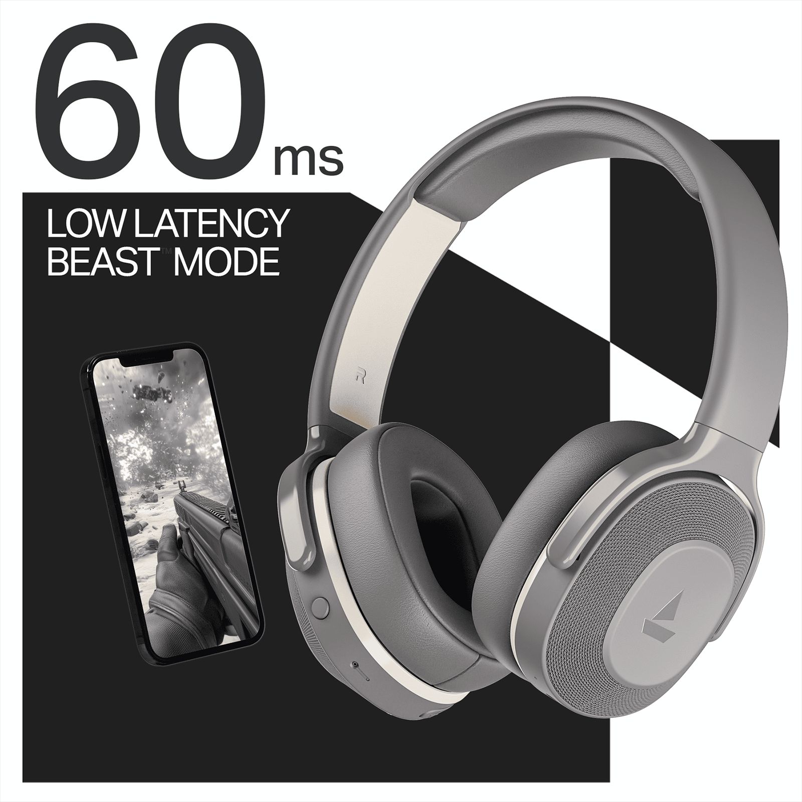boAt Rockerz 413 Bluetooth Headphone with Mic (60 Hours Playback, Over Ear, Ash Grey)_4