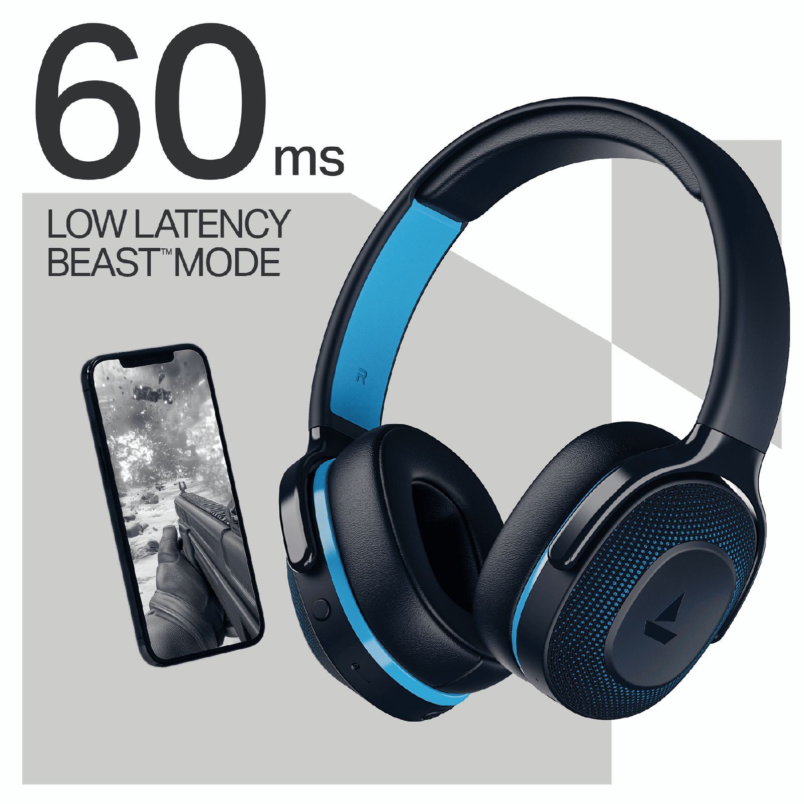 boAt Rockerz 413 Bluetooth Headphone with Mic (60 Hours Playback, Over Ear, Oceana Blue)_5