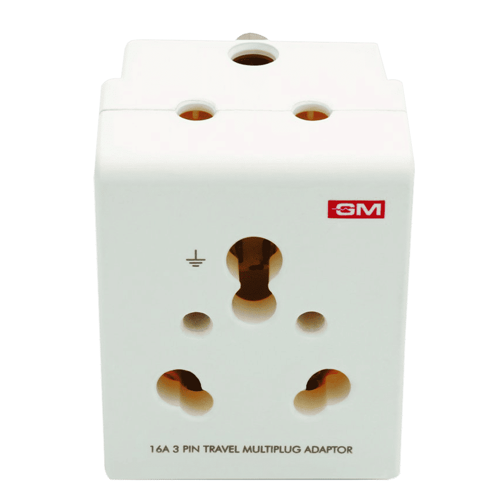 GM Modular 16 Amp 3 Pin Multi Plug Adapter (3050, Black) GM Modular 16 Amp 3 Pin Multi Plug Adapter (3050, Black)_2