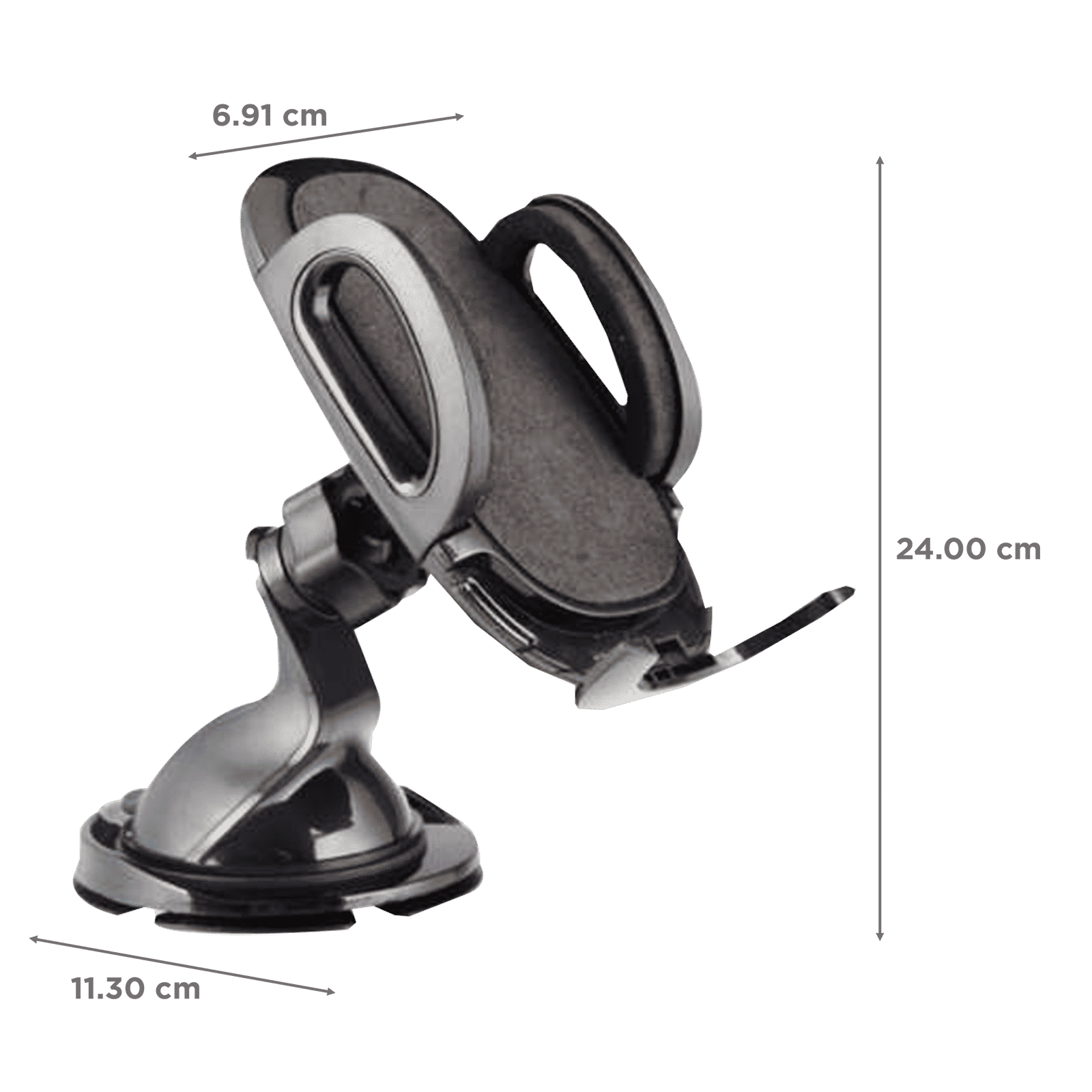 Stuffcool Mini Suction Lock Car Mount Holder (CPMMH-BLK, Black)_2