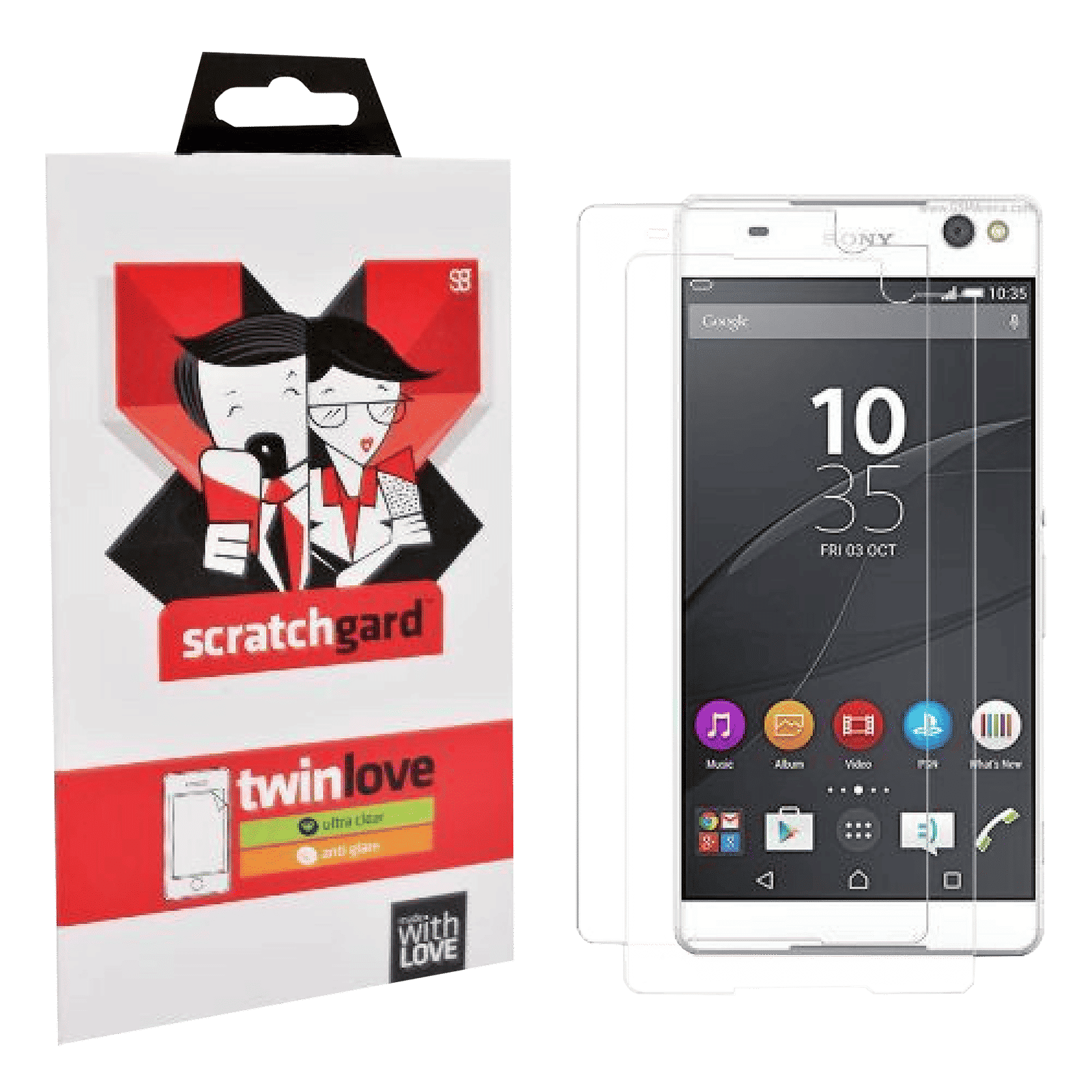 scratchgard Screen Protector for SONY Xperia C5 Ultra (Self Adhesive)_2
