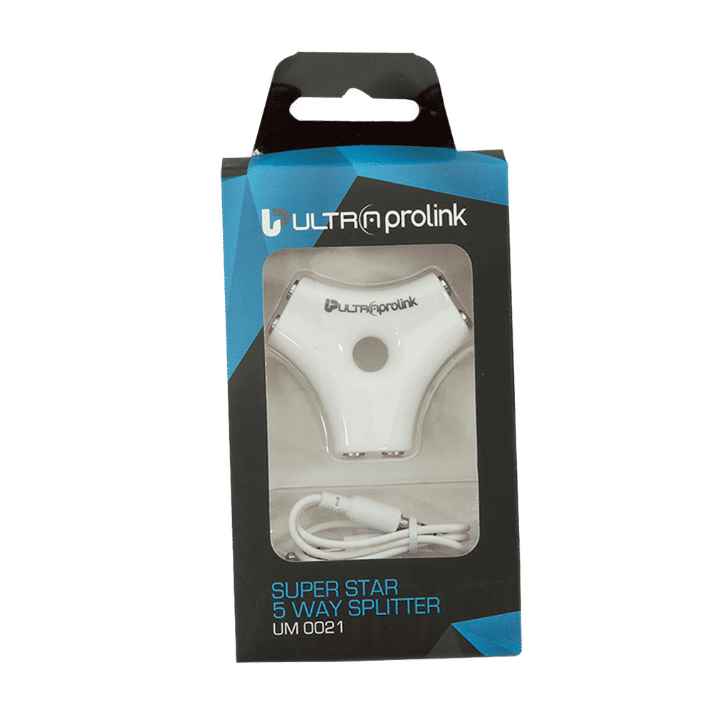 ultraprolink 3.5mm Aux to 3.5mm Aux Splitter (Inbuilt Smart Circuitry, White)_4