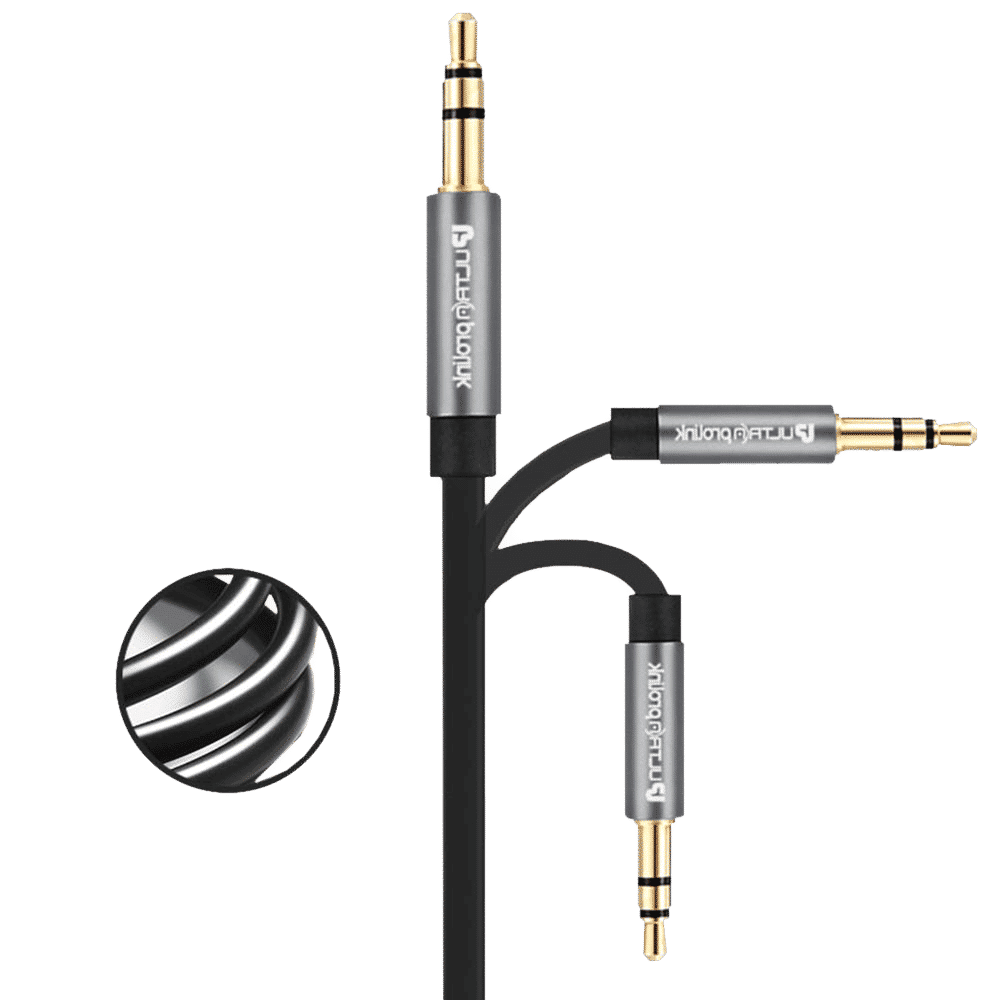 ultraprolink AudioOX 3.5mm Aux to 3.5mm Aux 4.92 Feet (1.5M) Cable (Tangle Free, Black)_5
