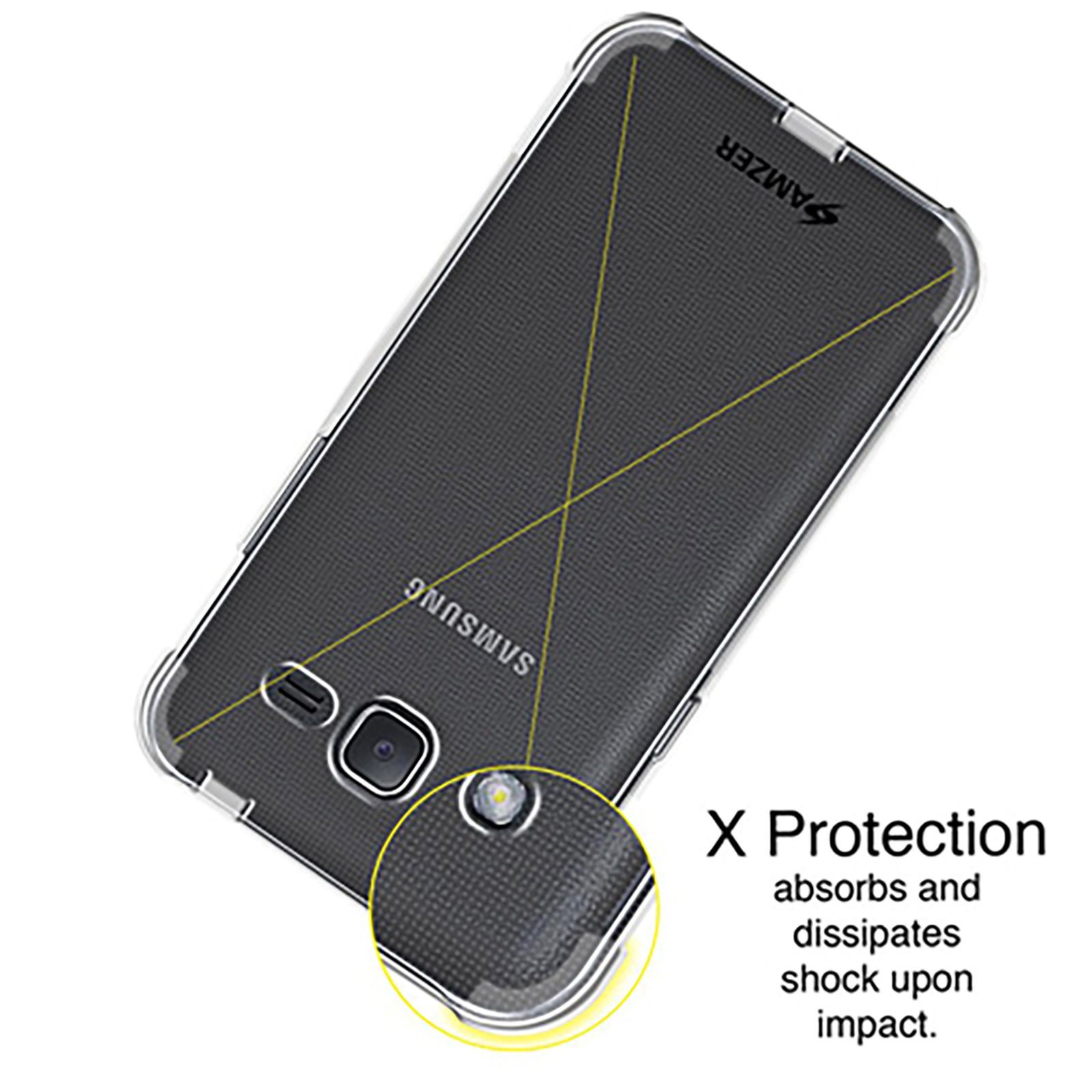 AMZER AMZ98624 Soft TPU Back Cover for Samsung Galaxy J2 (Wear And Tear Protection, Black)_5