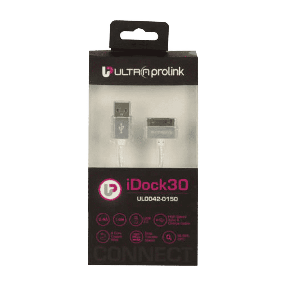 ultraprolink iDock Type A to 30 pin 4.95 Feet (1.5 M) Cable (Tangle-free Design, Silver)_9