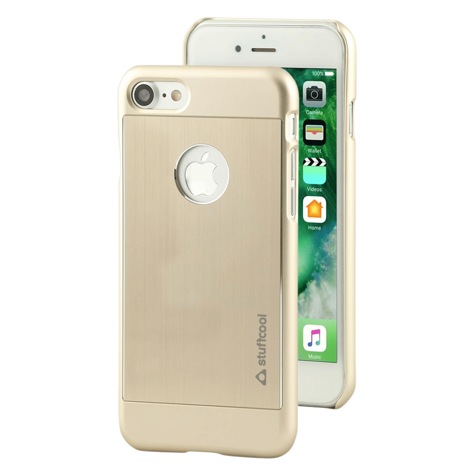 stuffcool Deco Hard Aluminium Back Cover for Apple iPhone 7 (Lightweight & Durable Protection, Gold)_1