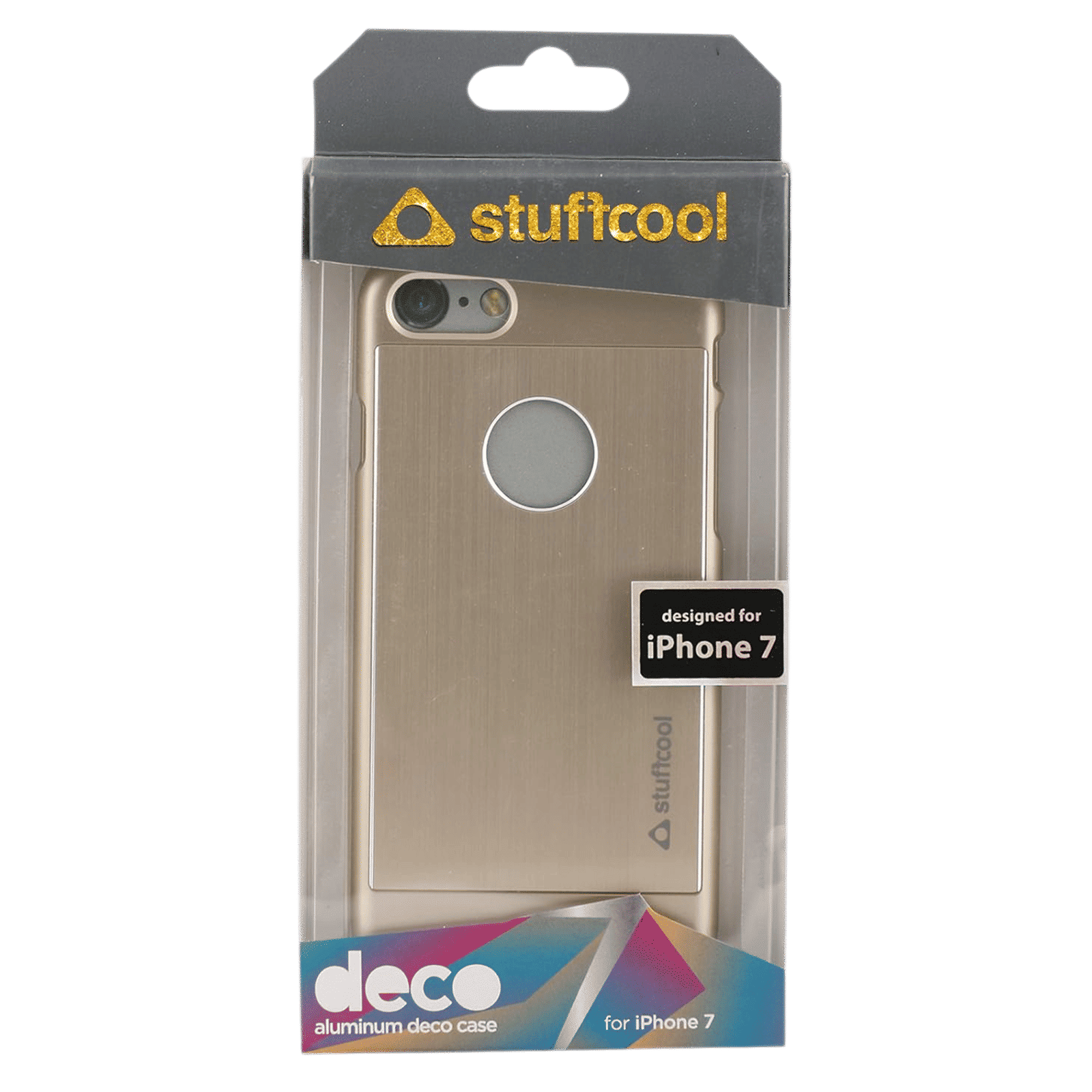 stuffcool Deco Hard Aluminium Back Cover for Apple iPhone 7 (Lightweight & Durable Protection, Gold)_9