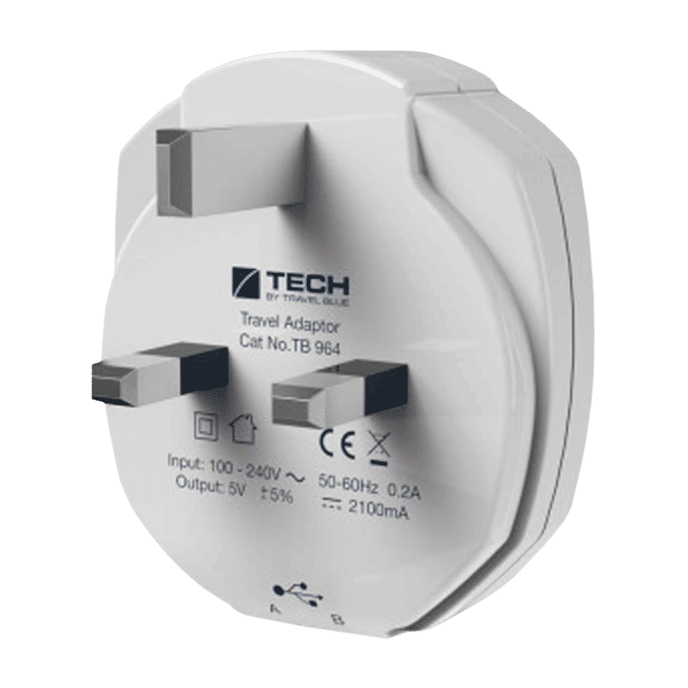 TRAVEL BLUE 2.1 Amp Dual USB Wall Charger (964, White)_3