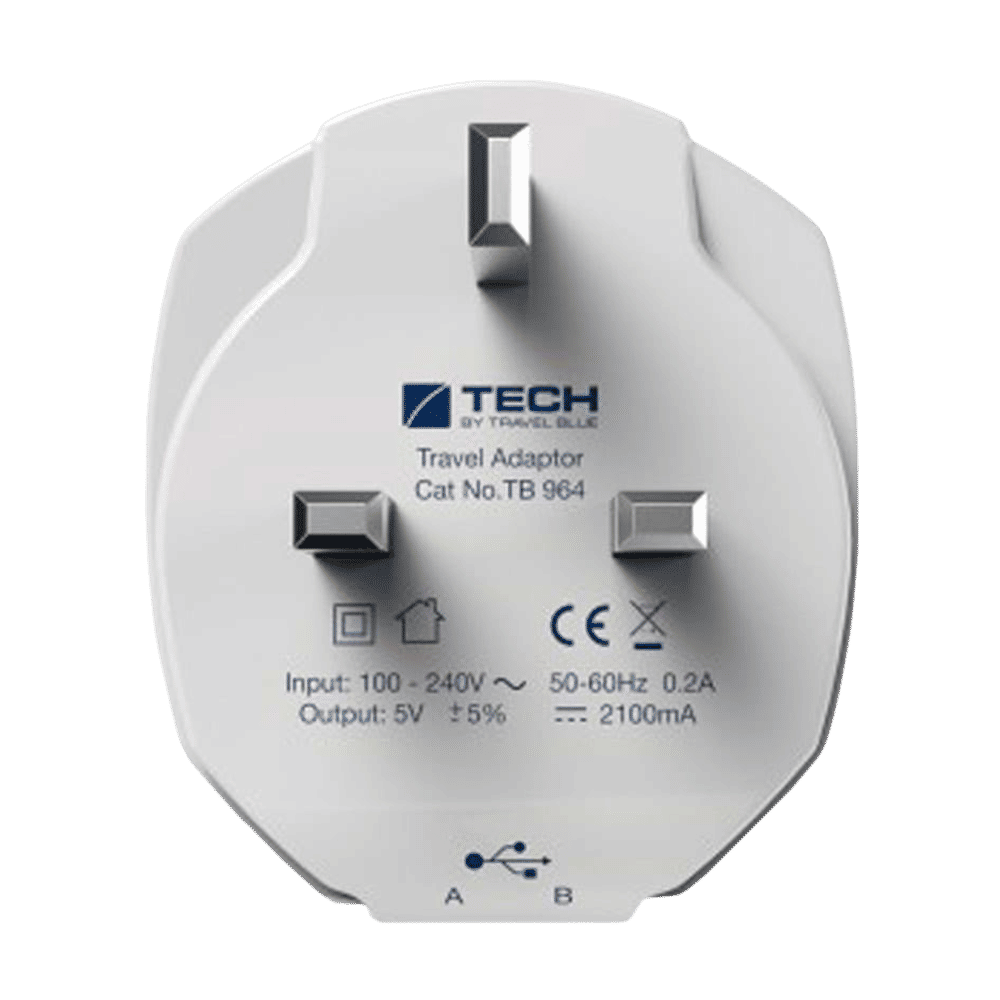 TRAVEL BLUE 2.1 Amp Dual USB Wall Charger (964, White)_5